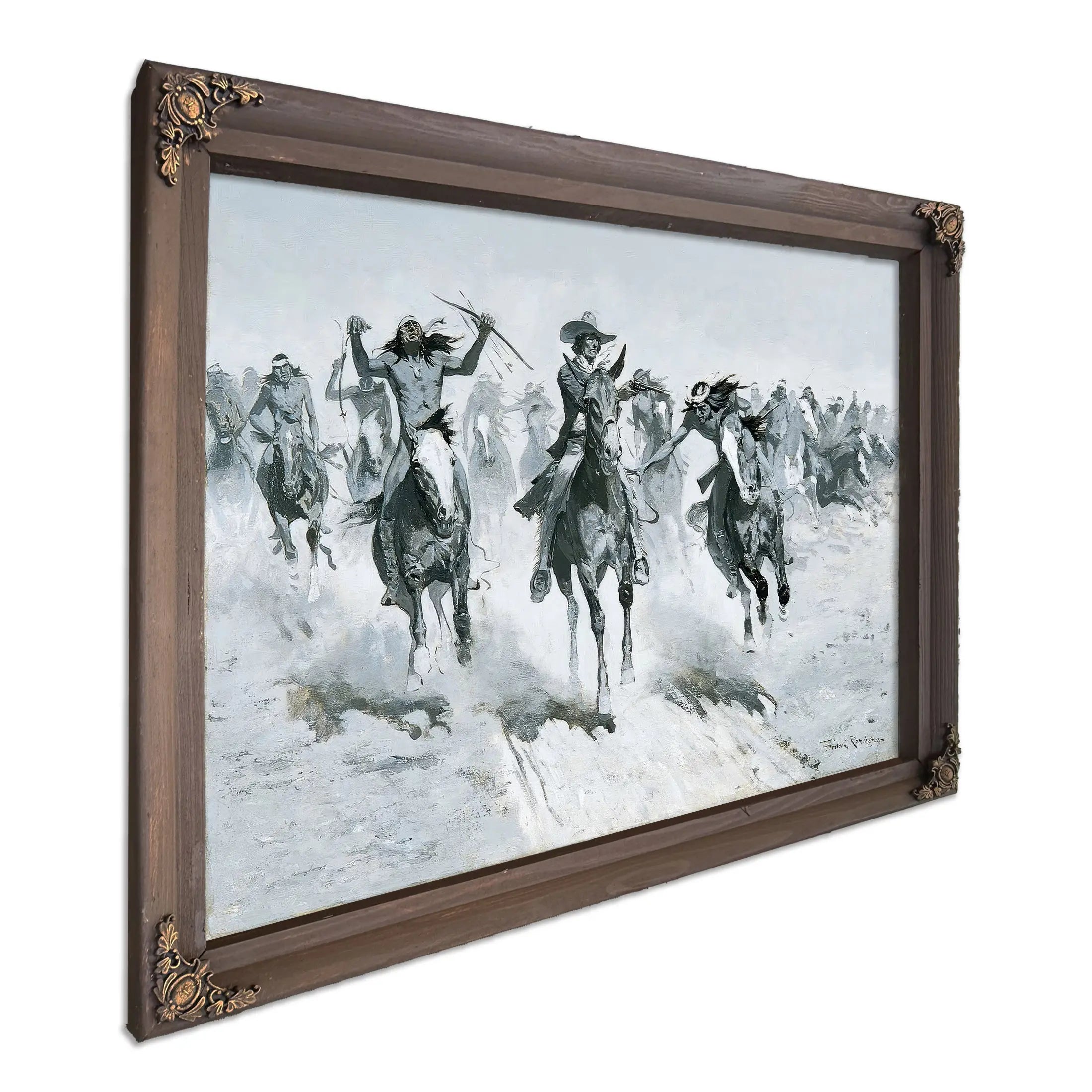 My Second Shot Sent Him Lining Out After His Brother by Frederic Remington