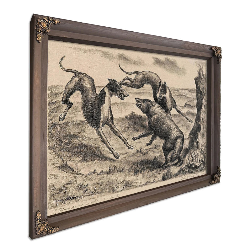 Hounds And Coyote (C. 12), 1931 By John Steuart Curry
