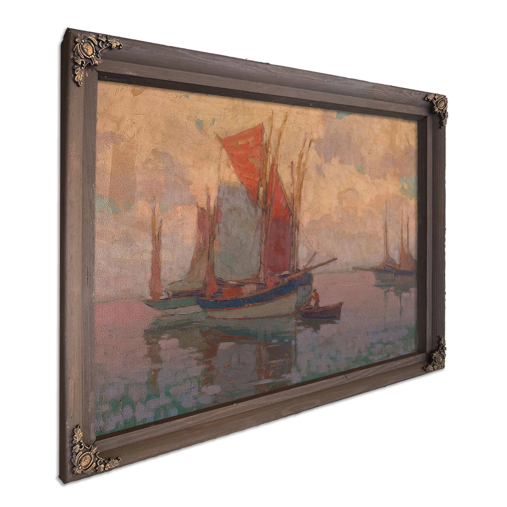 At Anchor, Tuna Boats, Brittany, France By Edgar Payne Fine Art Print