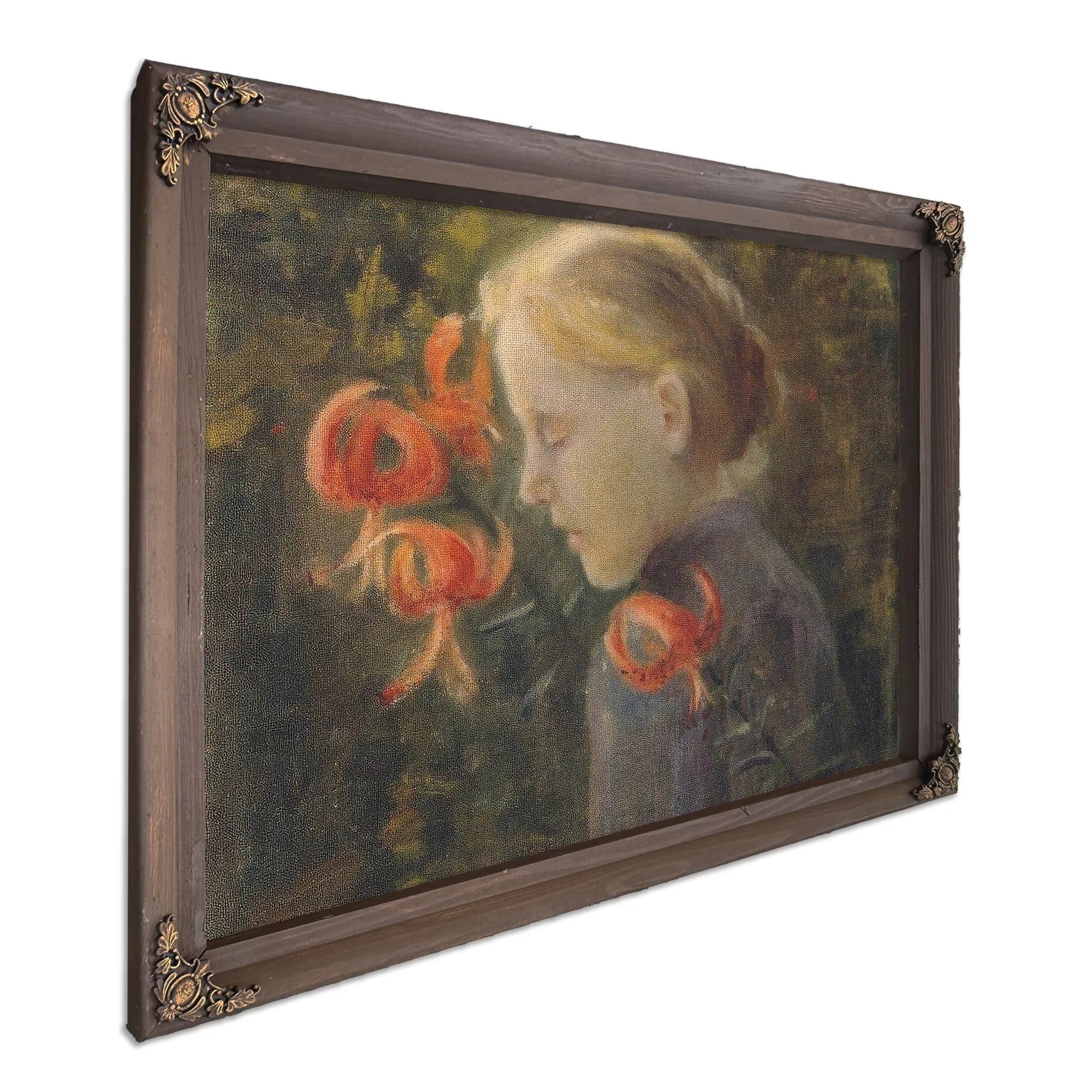 Girl With Tiger Lilies By Paula Modersohn Becker Fine Art Print