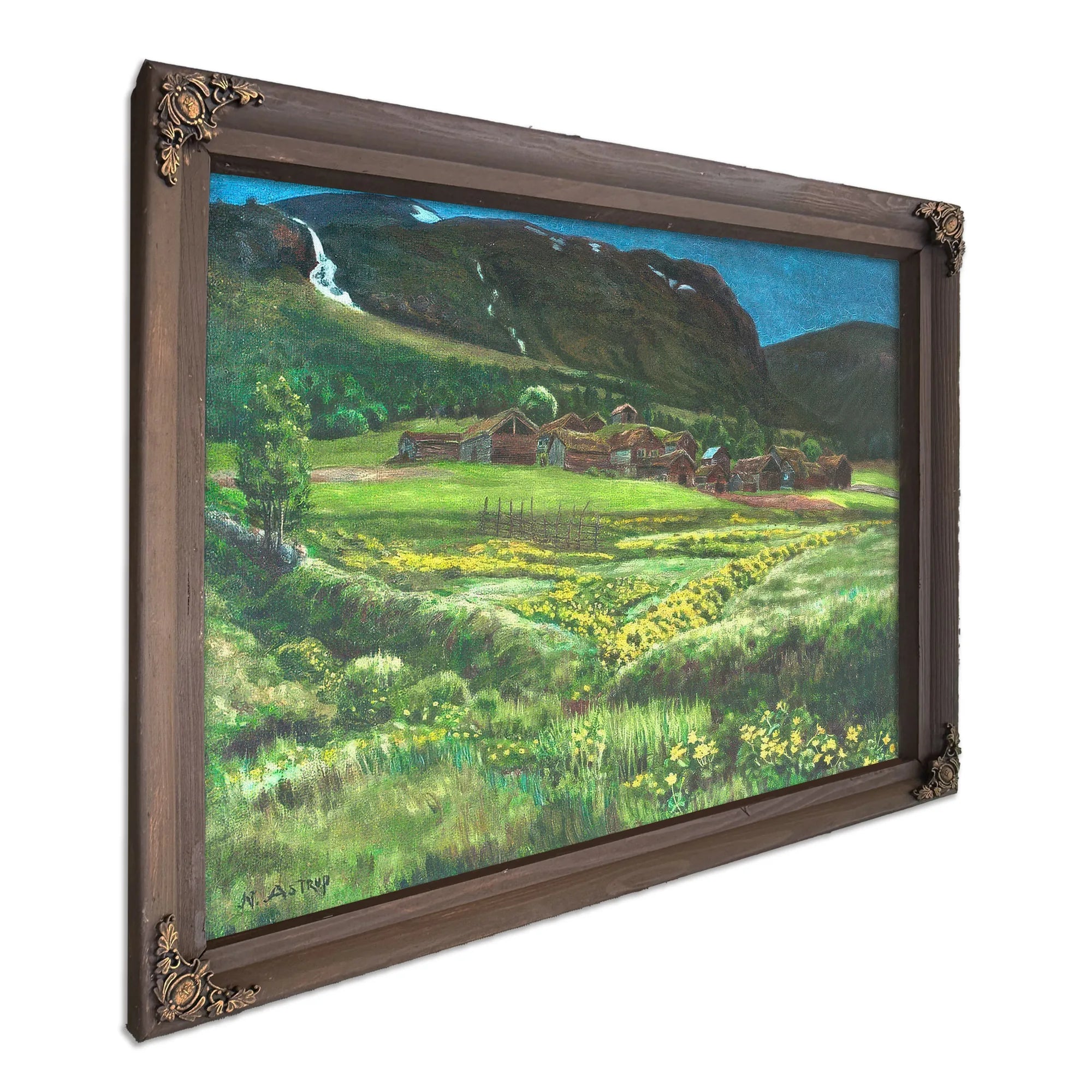 June Night And Old West Country Farmyard By Nicolai Astrup Fine Art Print