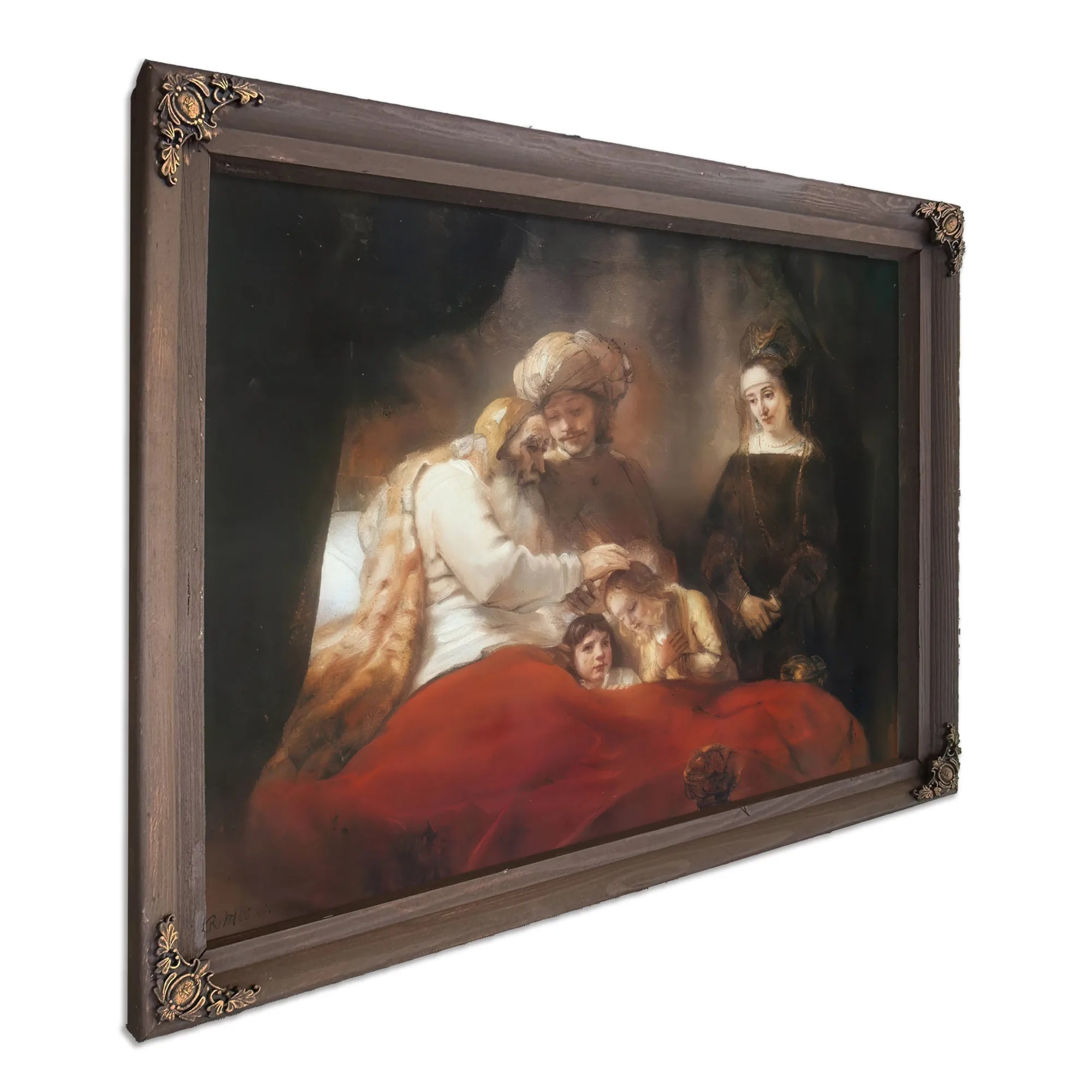 Jacob Blessing The Sons Of Joseph, 1656 By Rembrandt Fine Art Print