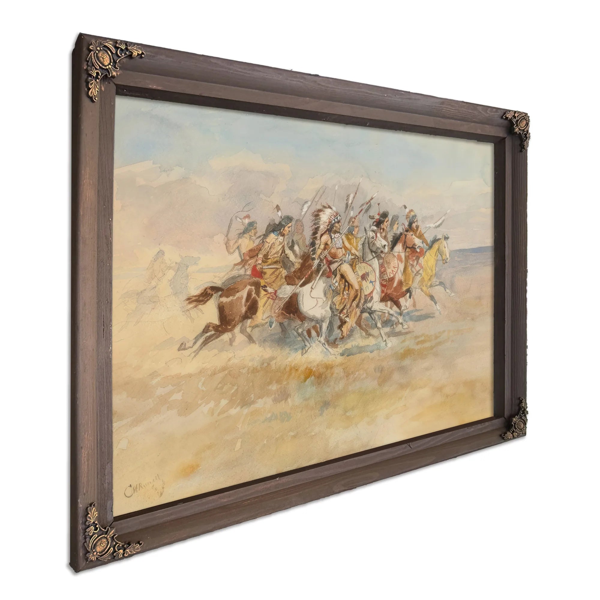 Blackfeet War Party By Charles Marion Russell Fine Art Print