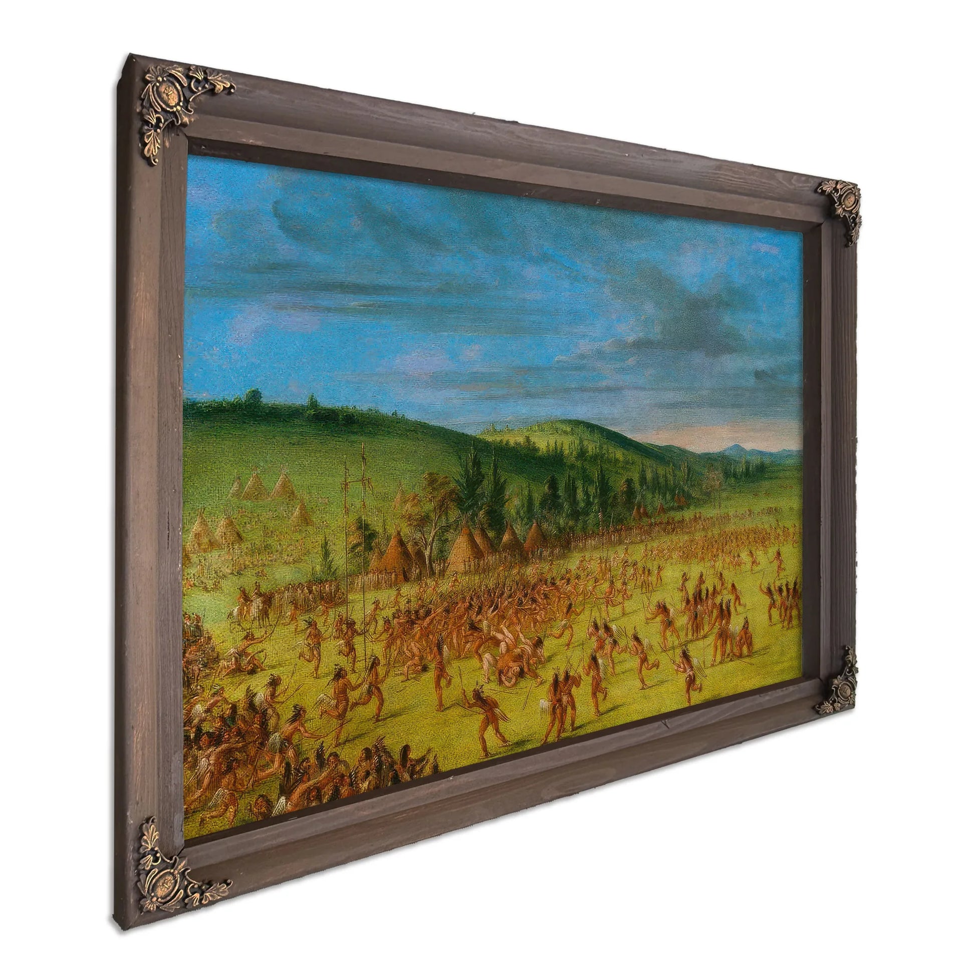 Ball Play Of The Choctaw Ball Up By George Catlin Fine Art Print