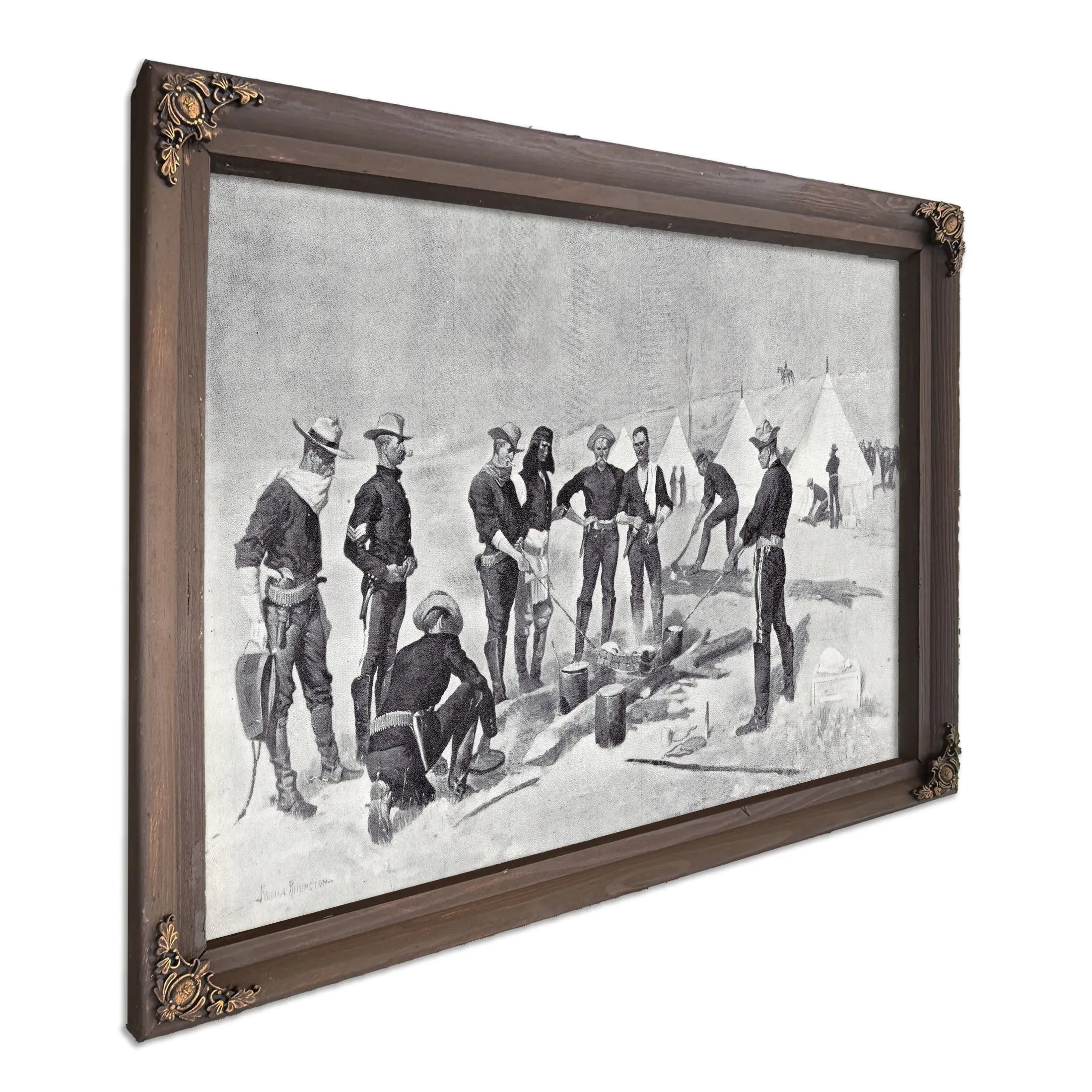 Remingtonuscavalrychristmasbeefroast  by Frederic Remington