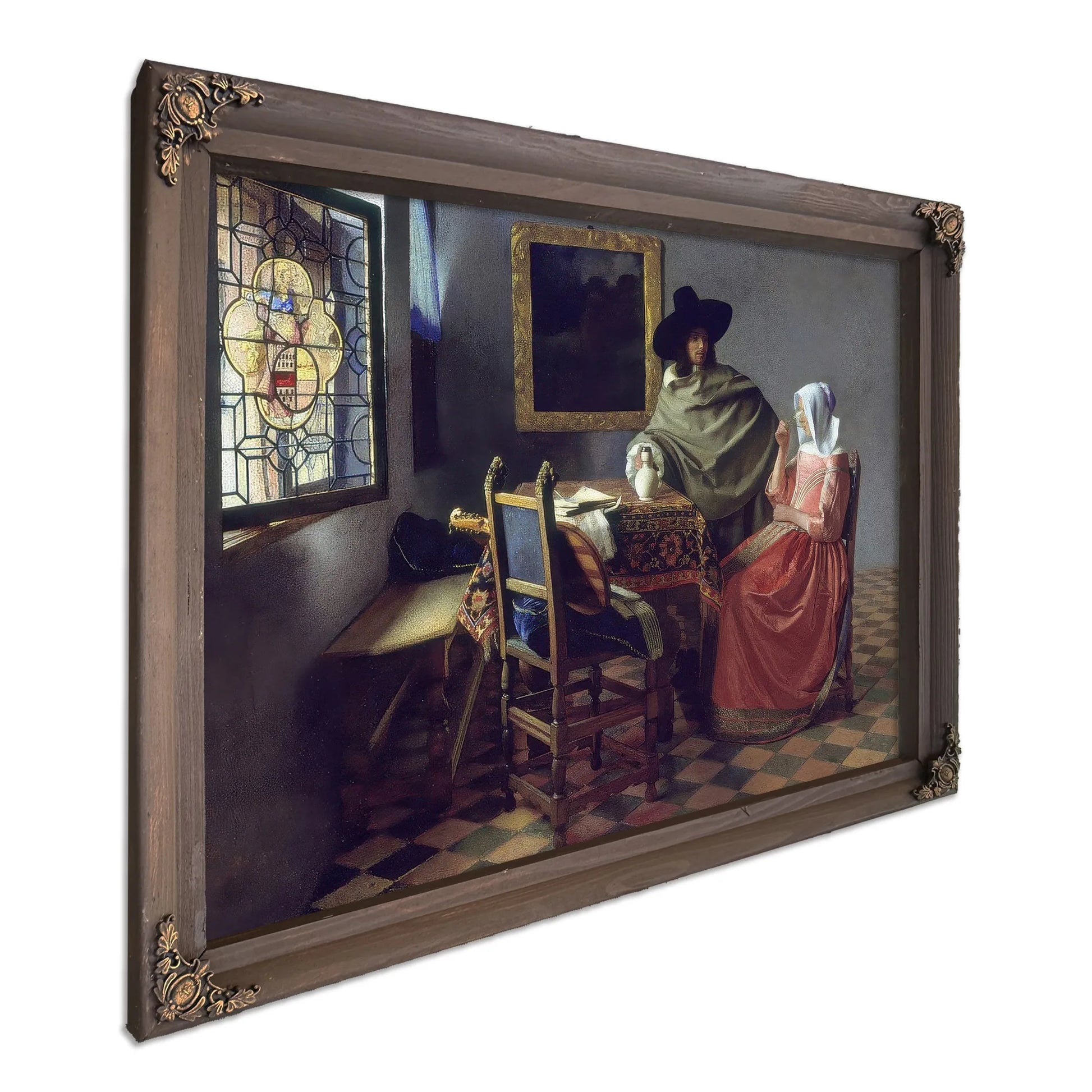The Glass Of Wine By Johannes Vermeer Fine Art Print