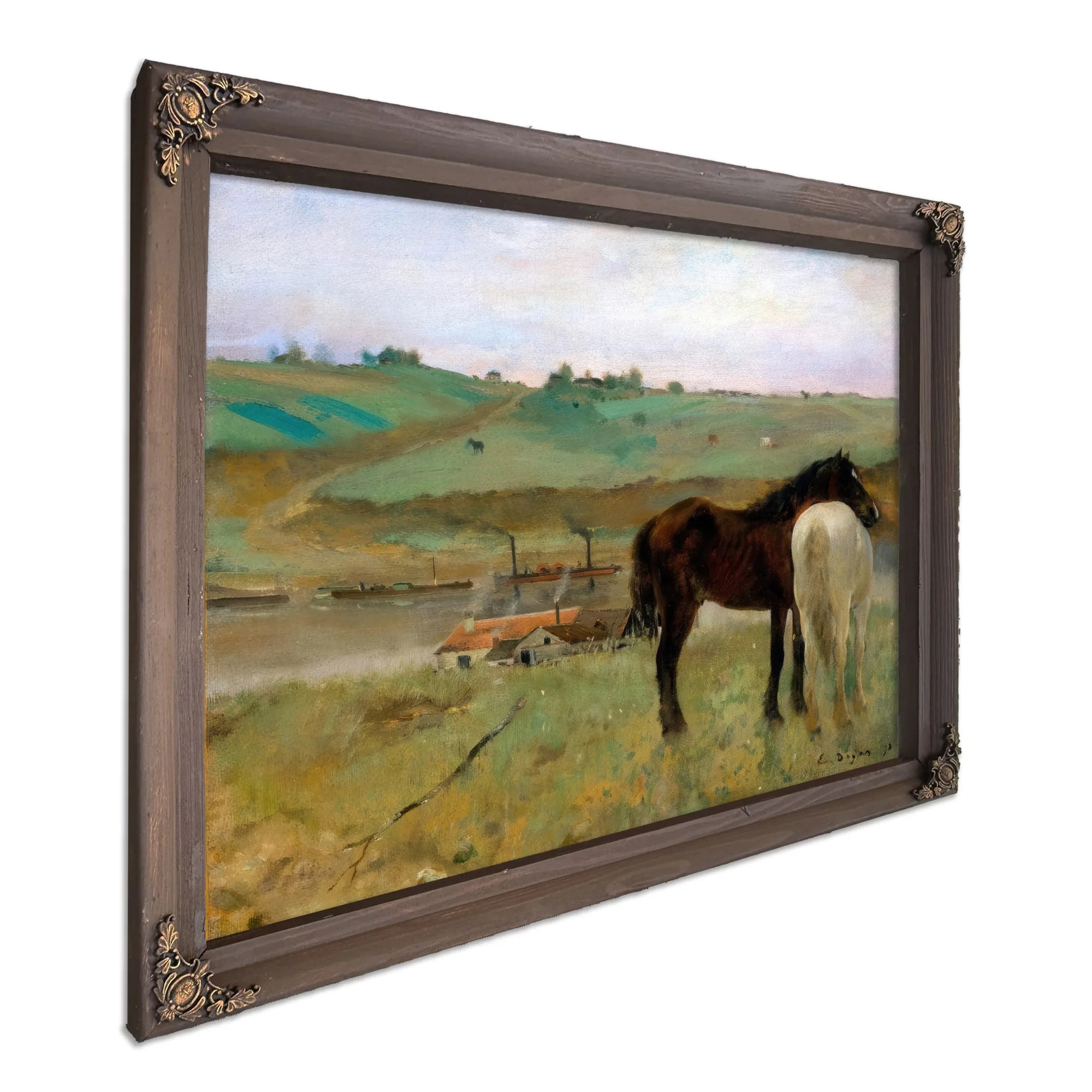 Horse In A Meadow By Edgar Degas Fine Art Print
