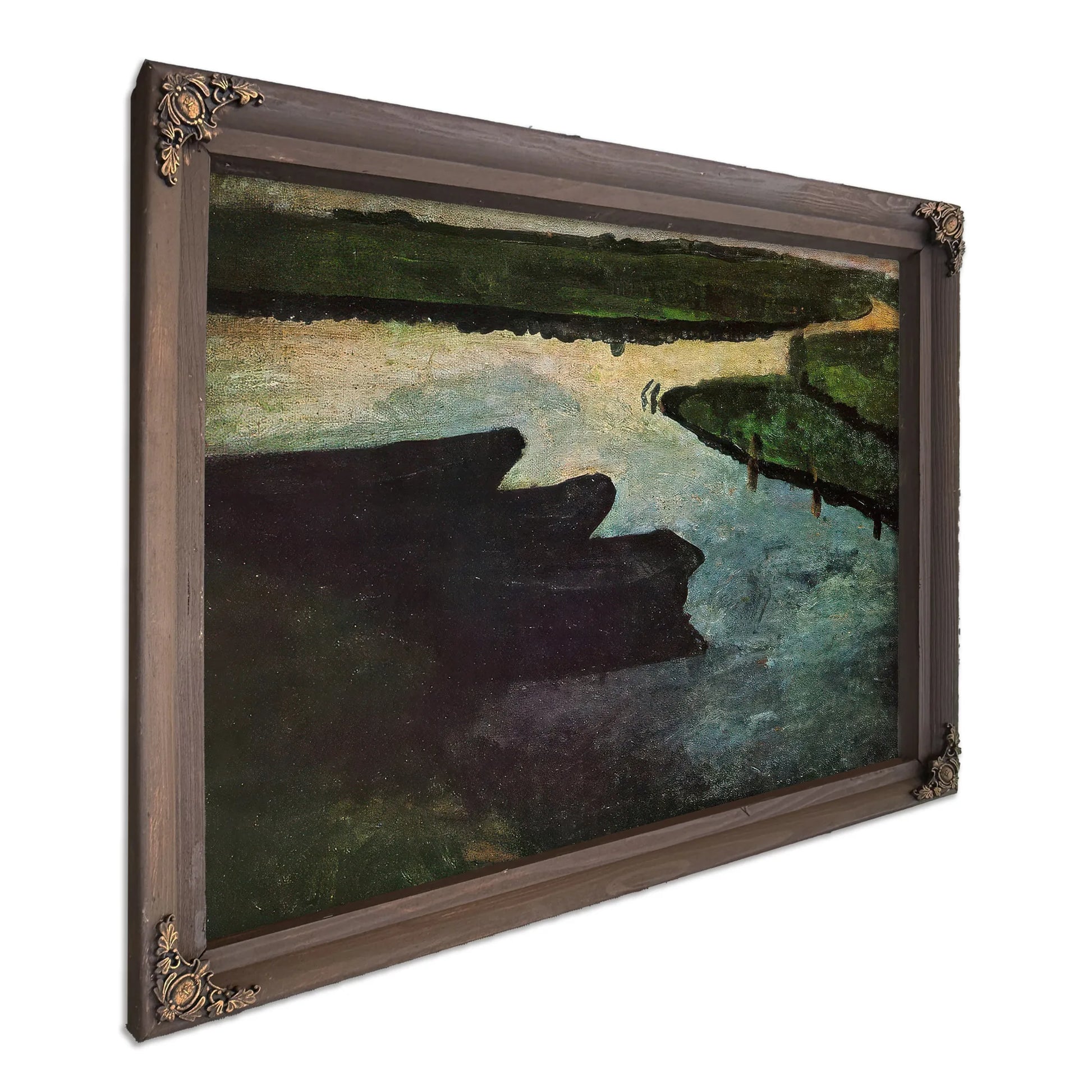 Canal With Peat Barges By Paula Modersohn Becker Fine Art Print