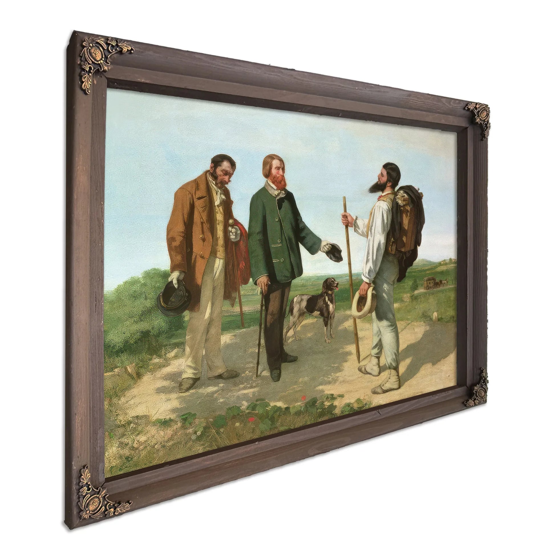 La Rencontre, Or Bonjour Monsieur Courbet By Jean Desire Gustave Courbet Fine Art Print