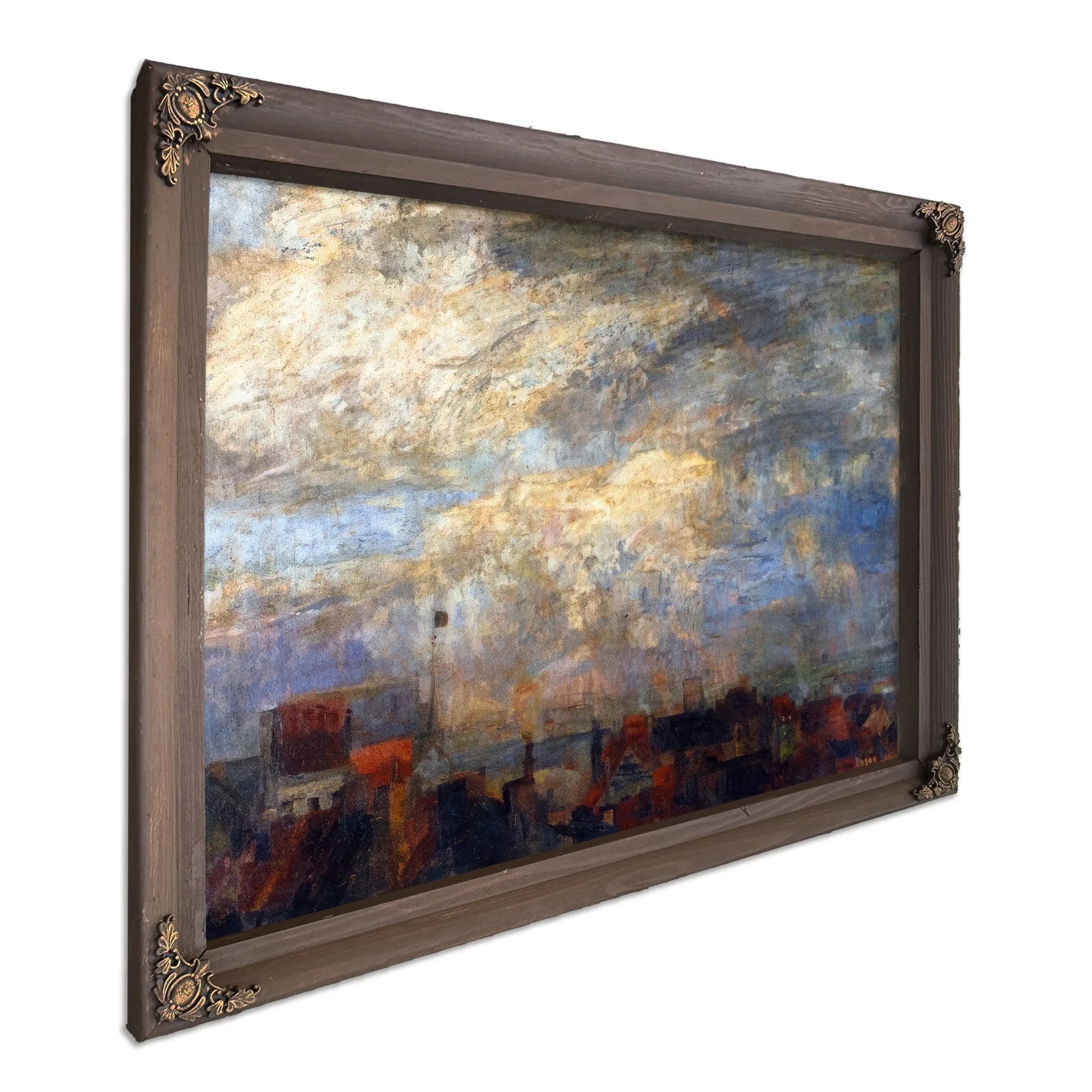 Rooftops Of Ostend By James Ensor Fine Art Print