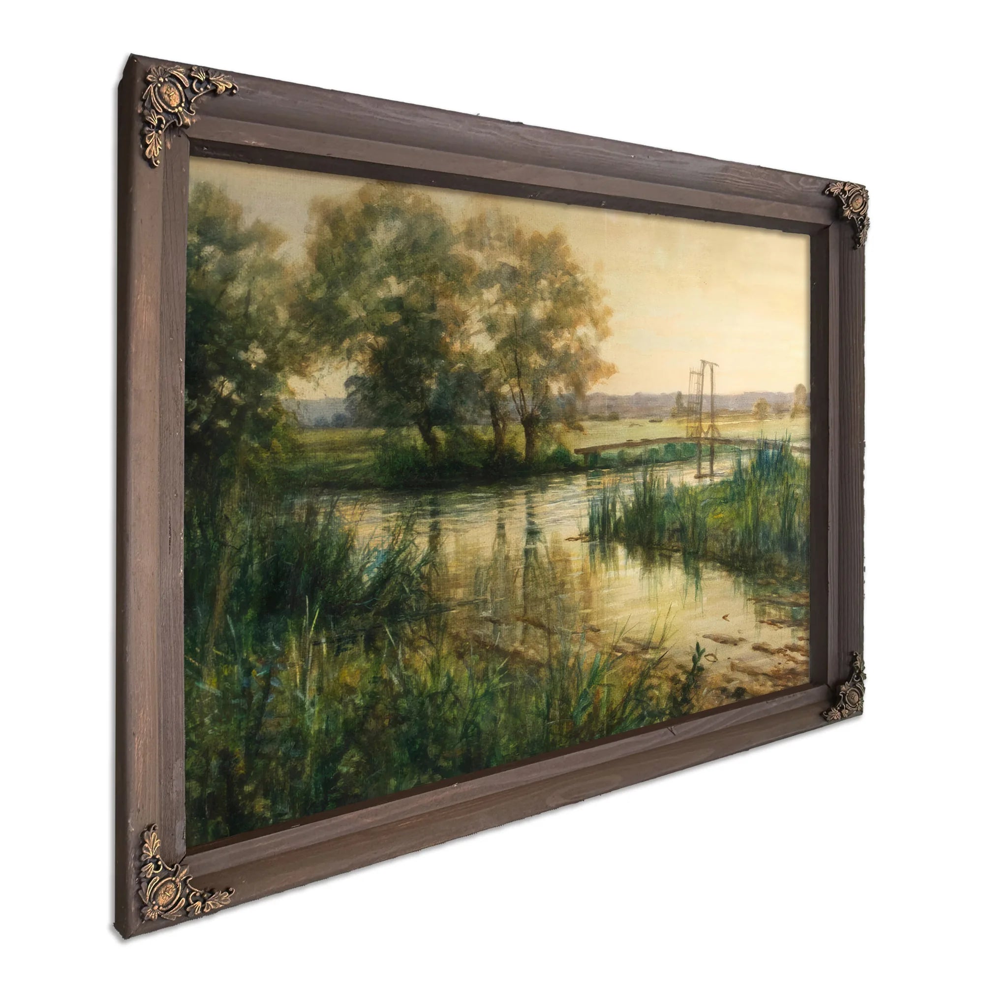 The Old Foot Bridge By Louis Aston Knight Fine Art Print