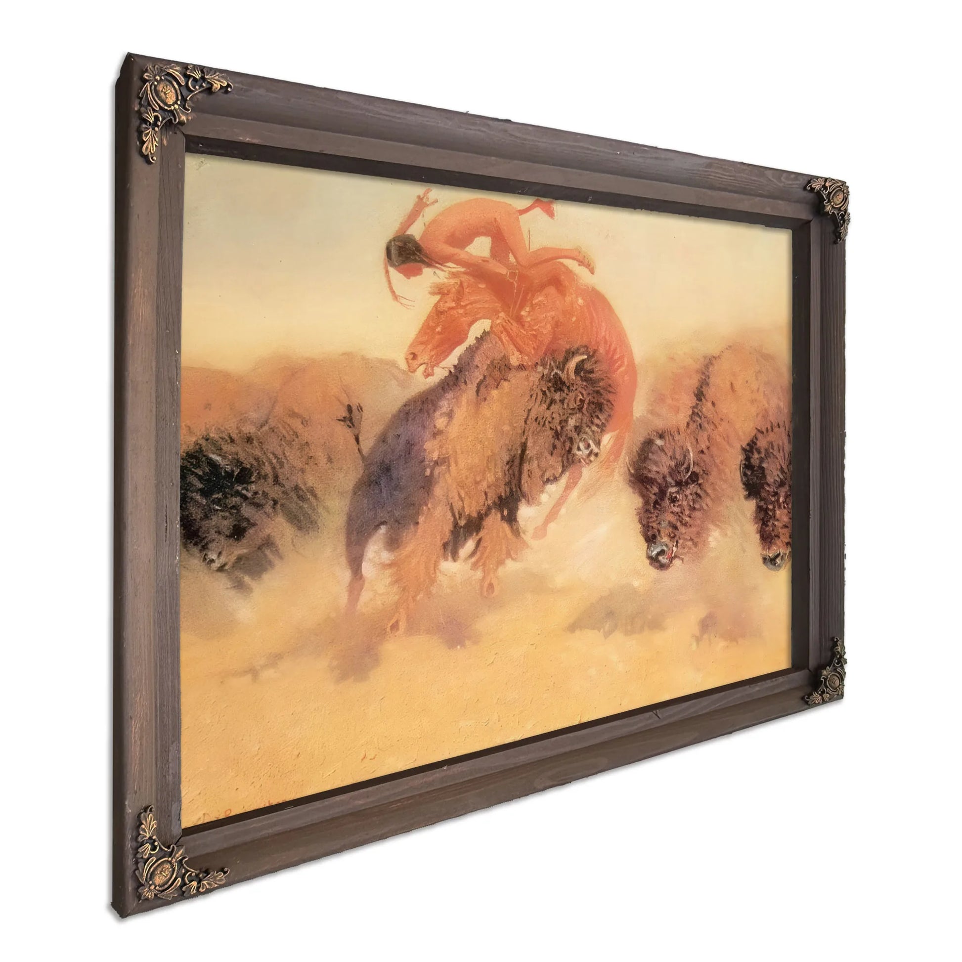 The Buffalo Hunter Aka The Buffalo Runner By Frederic Remington Fine Art Print