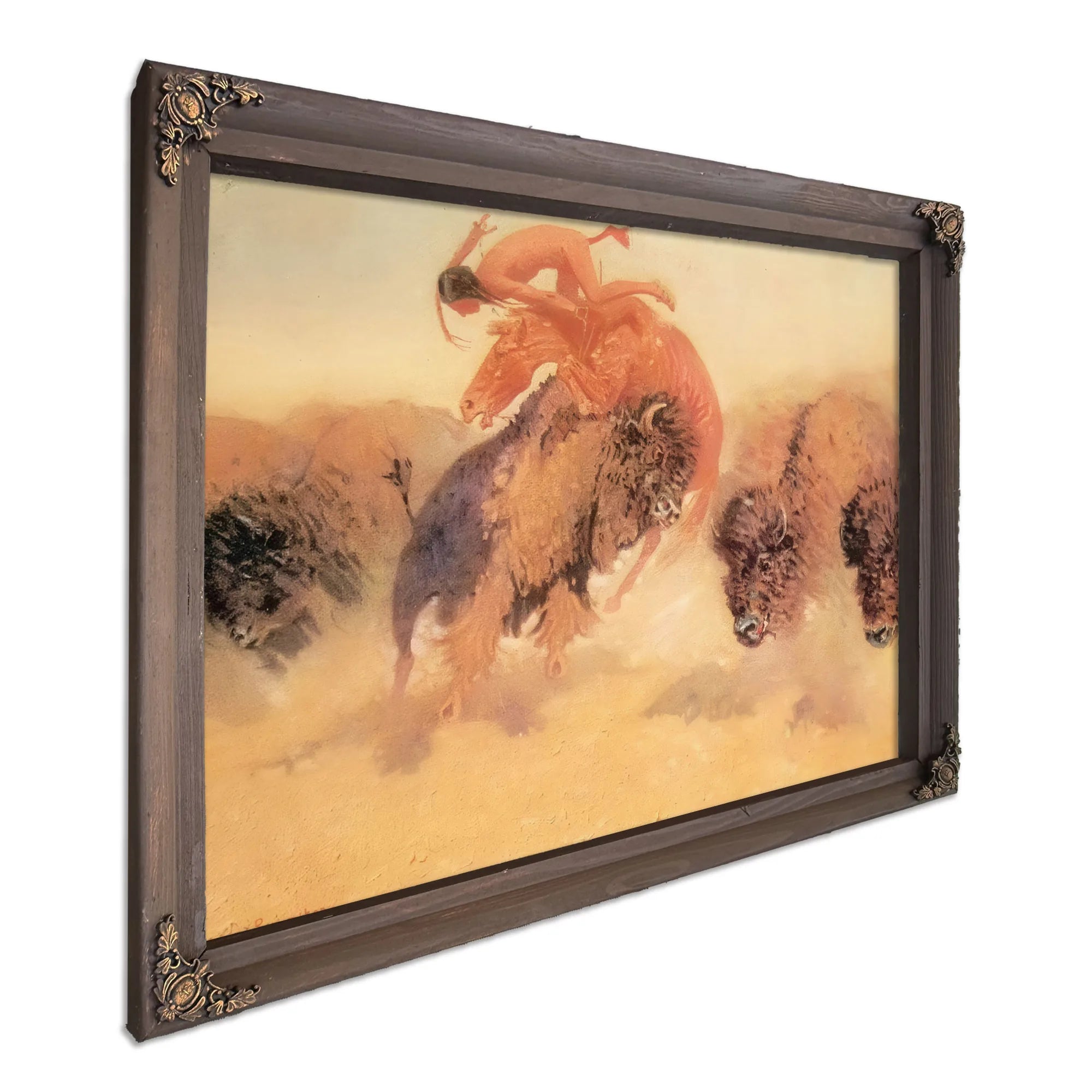 The Buffalo Hunter Aka The Buffalo Runner By Frederic Remington Fine Art Print