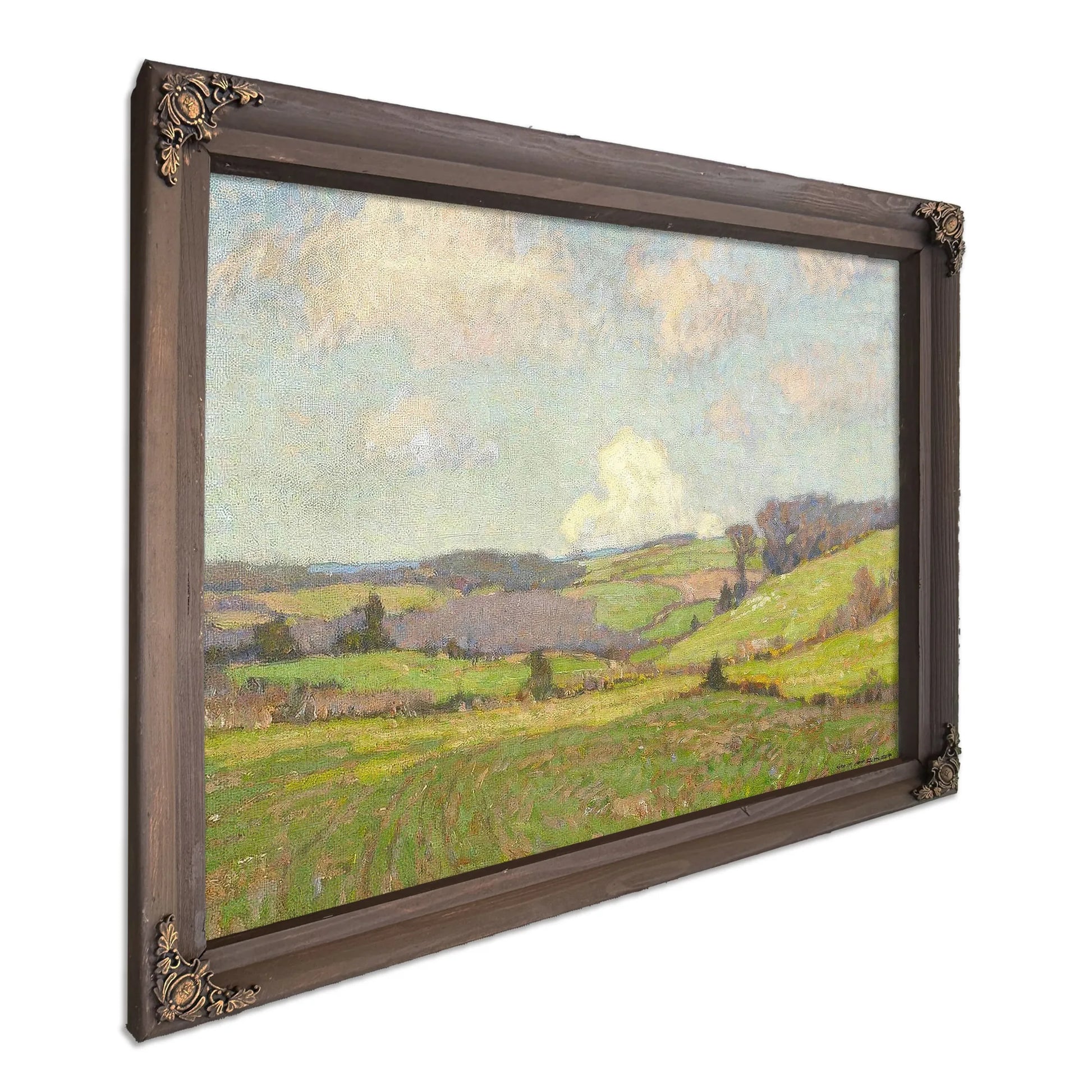 Passing Clouds Over Open Fields By William Wendt Fine Art Print