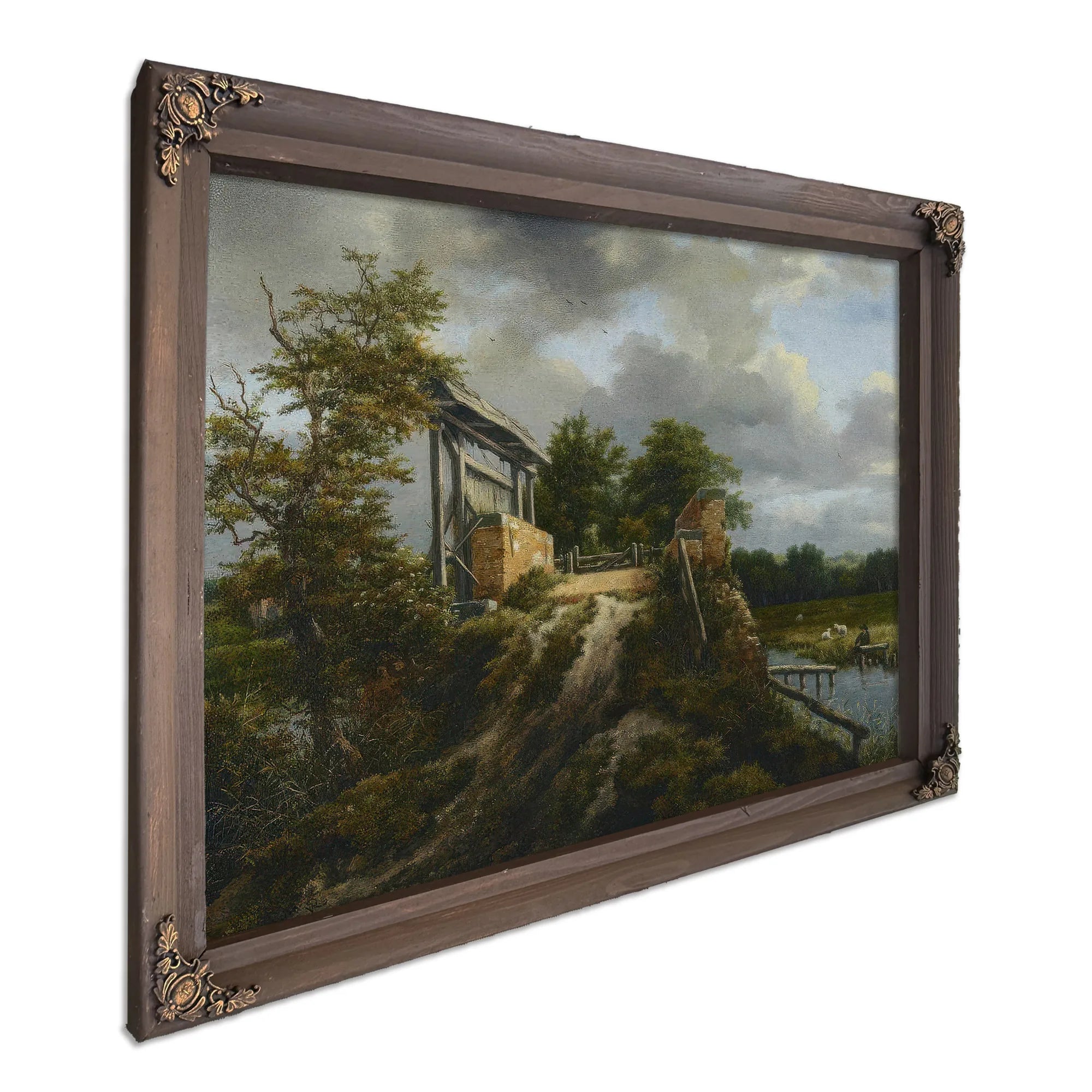 Bridge With A Sluice By Jacob Van Ruisdael Fine Art Print
