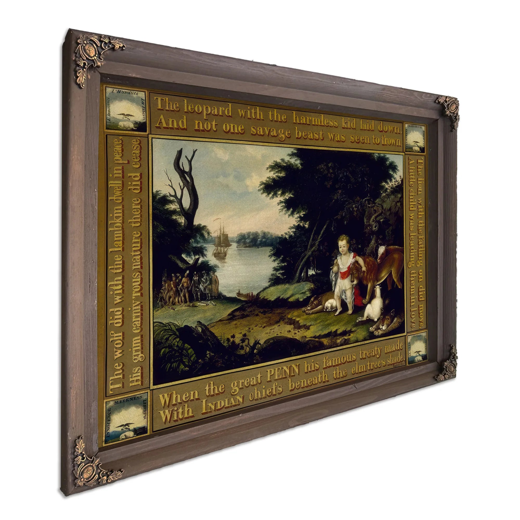Peaceable Kingdom 1828 By Edward Hicks Fine Art Print