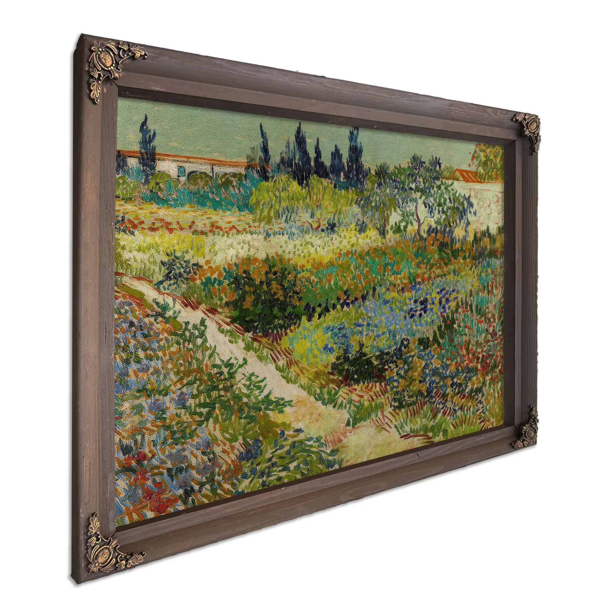 Garden At Arles Flowering Garden With Path By Vincent Van Gogh Fine Art Print