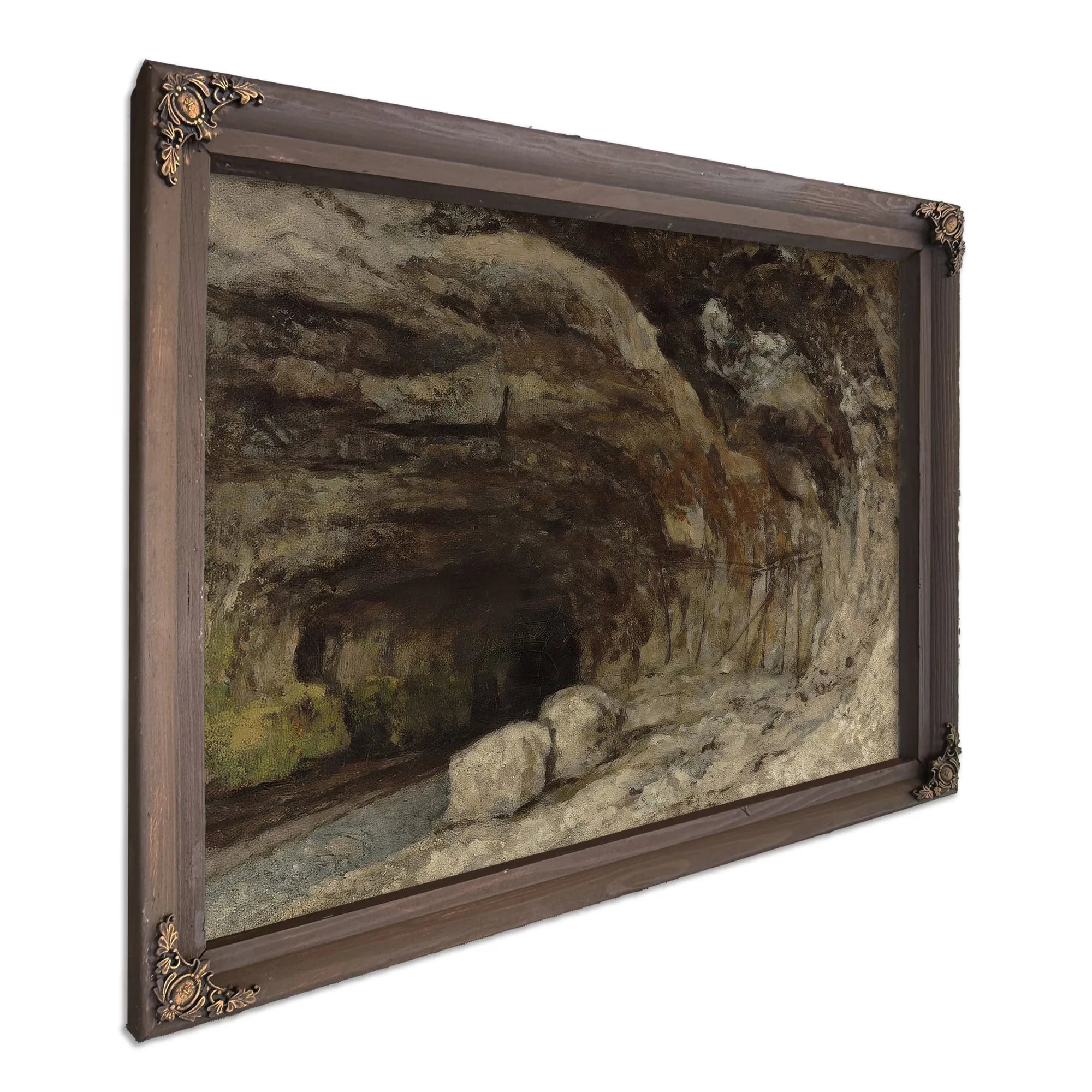Grotto Of Sarrazine Near Nans Sous Sainte Anne By Jean Desire Gustave Courbet Fine Art Print