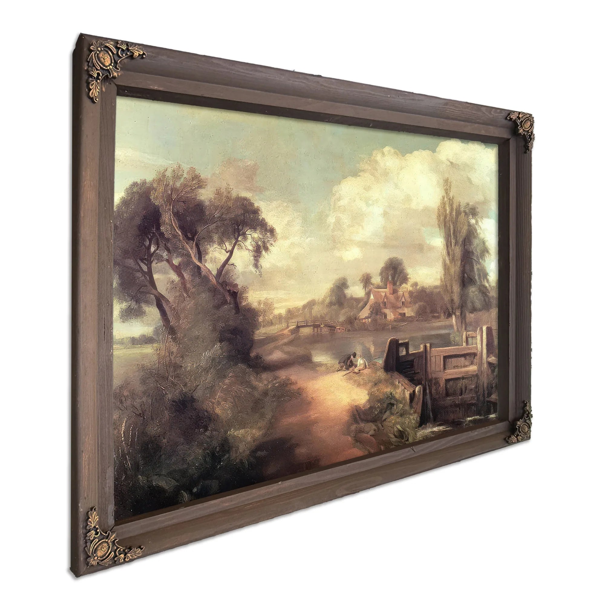 Landscape Boys Fishing By John Constable Fine Art Print