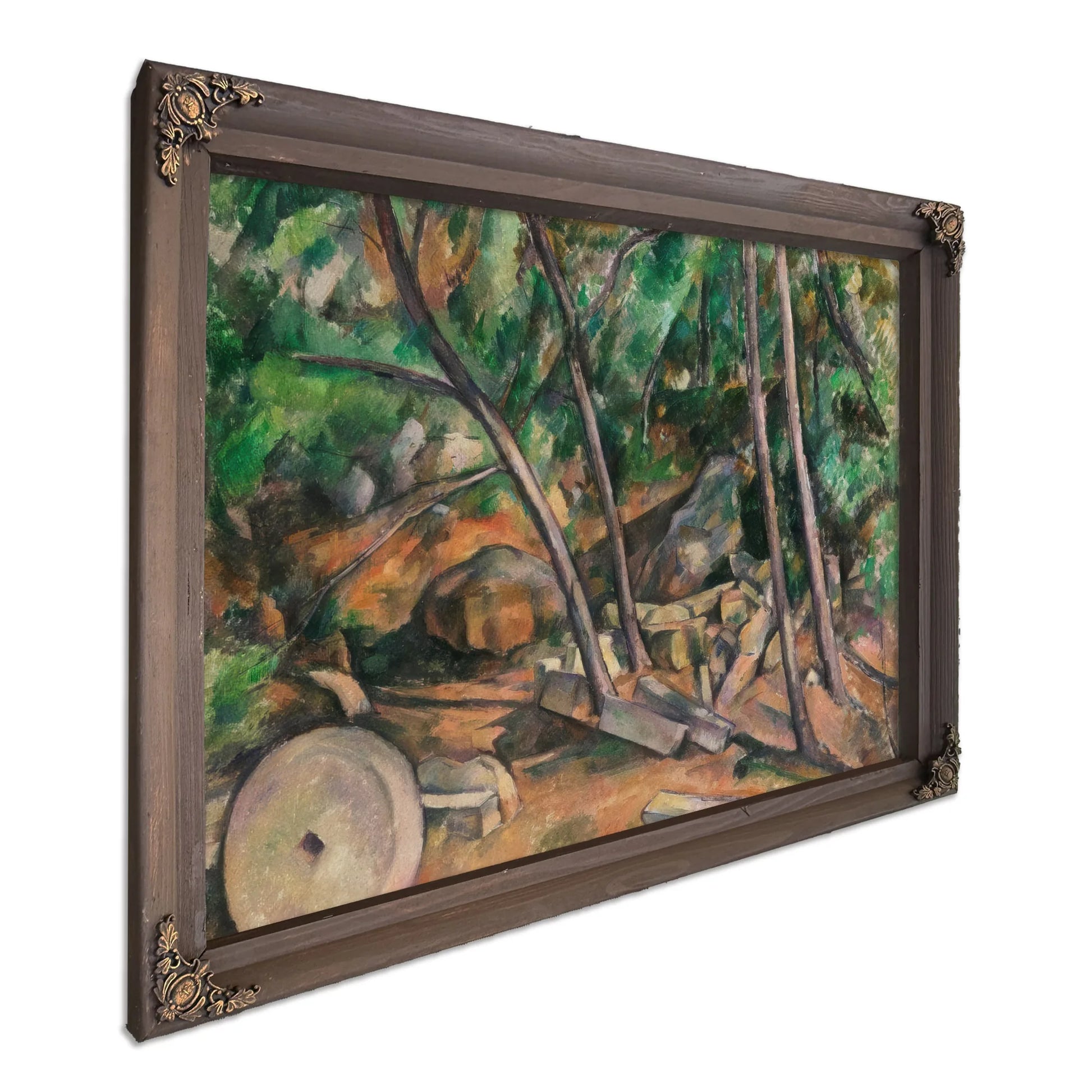 Millstone In Park Of The Chateau Noir By Paul Cezanne Fine Art Print