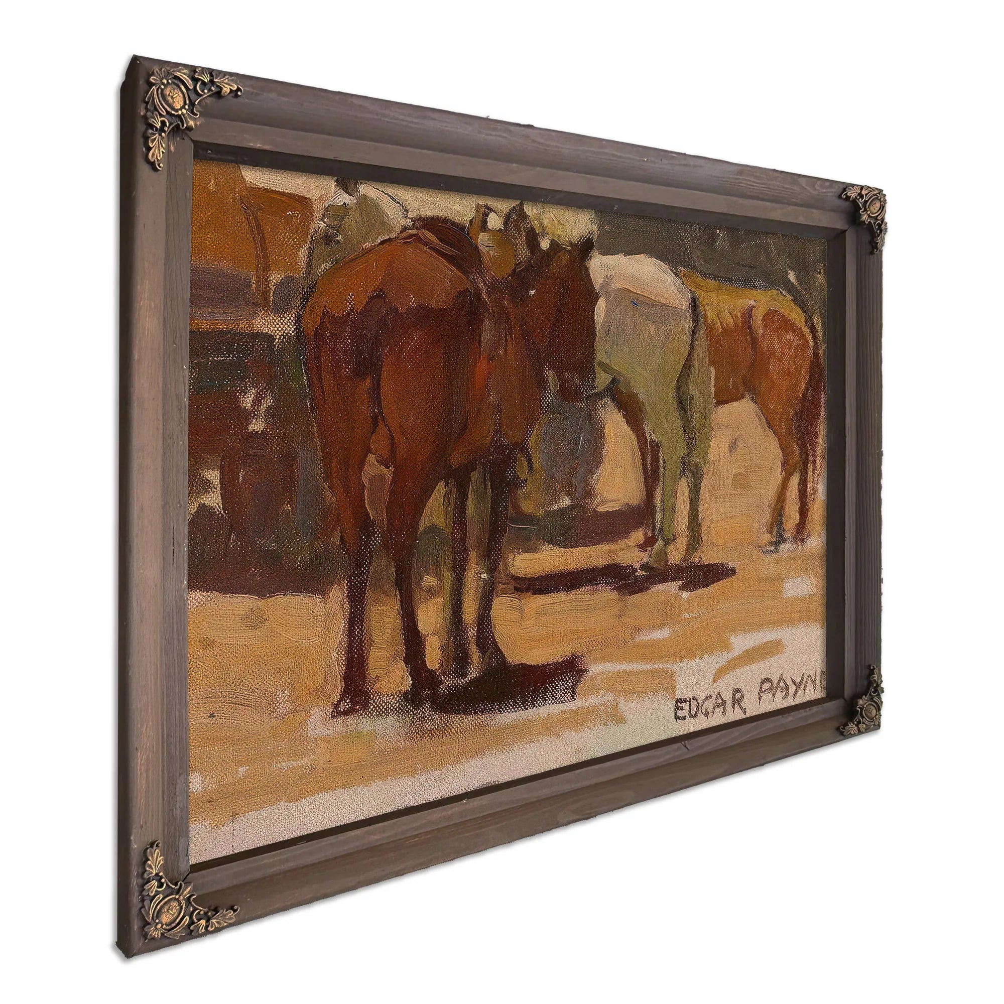 Three Horses By Edgar Payne Fine Art Print