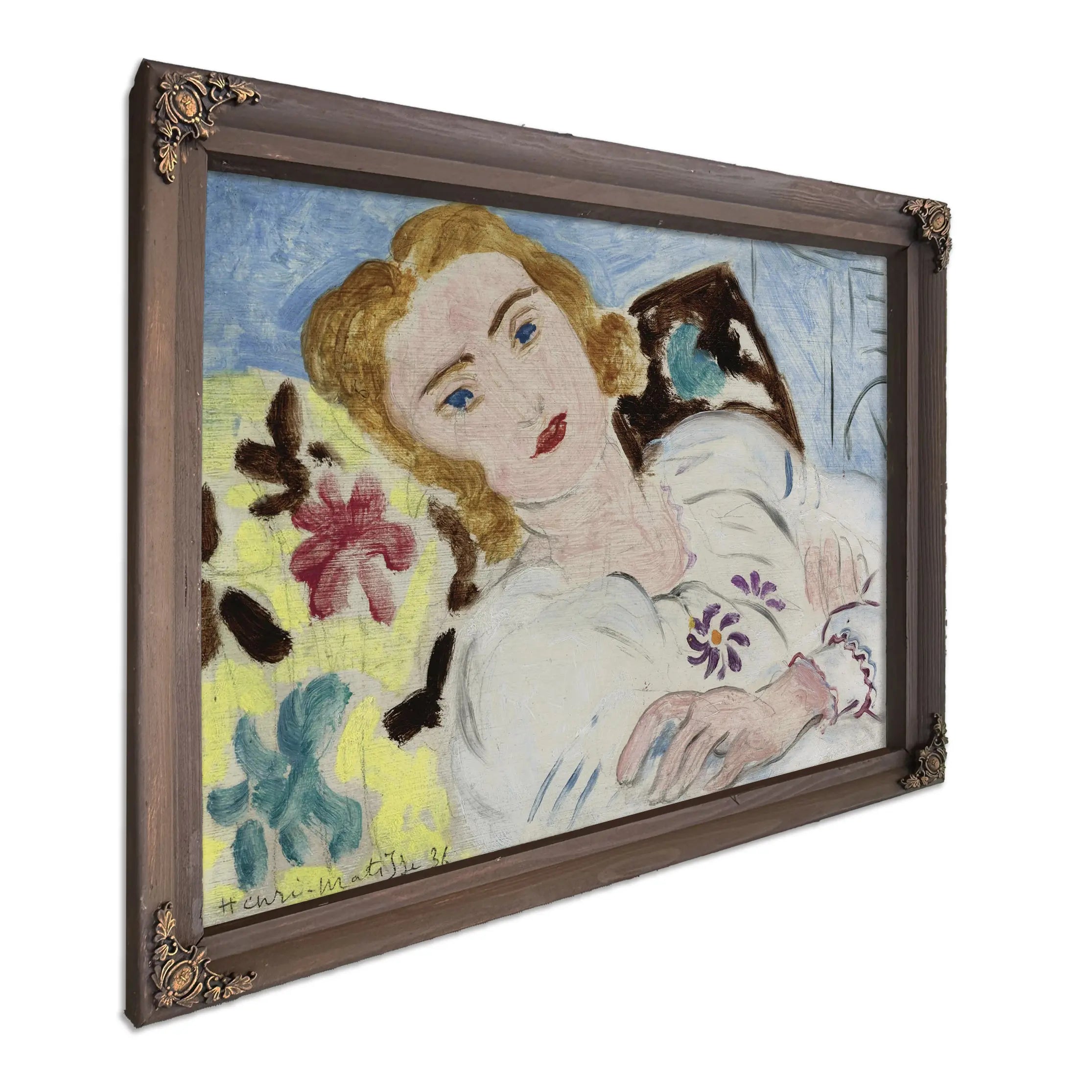Woman With A Cat by Henri Matisse