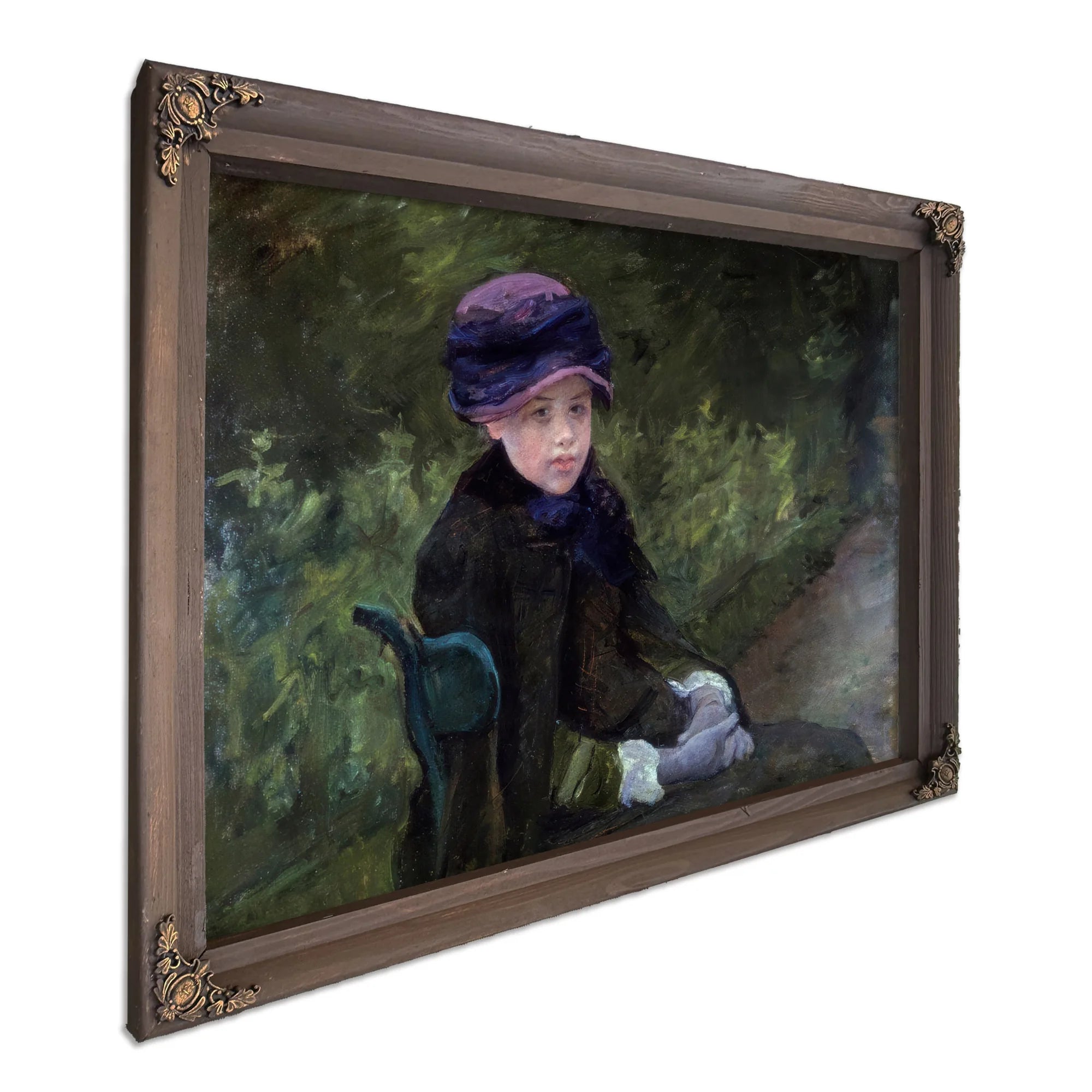 Young Lady In Park By Mary Cassatt Fine Art Print