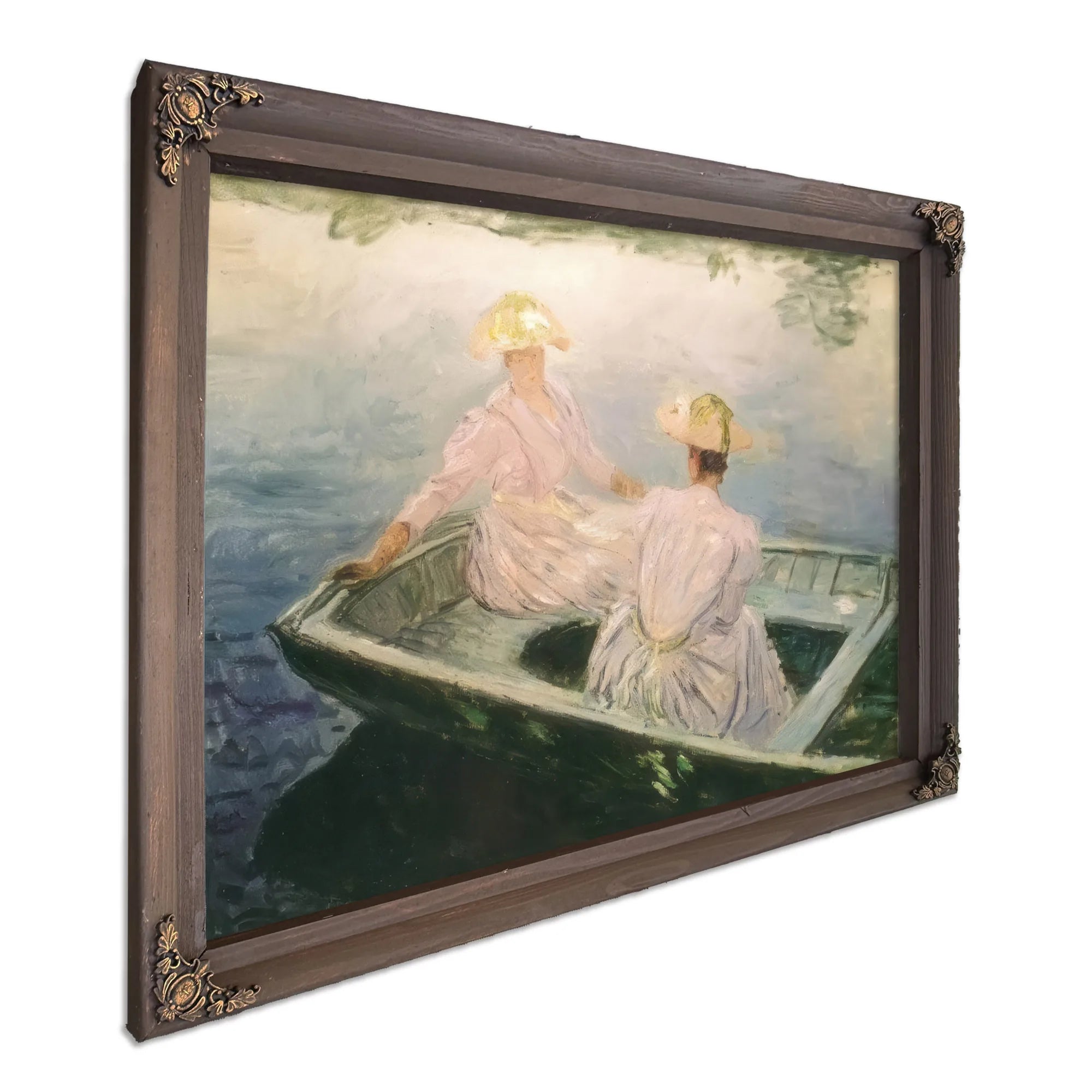 The Blue Rowing Boat By Claude Monet Fine Art Print