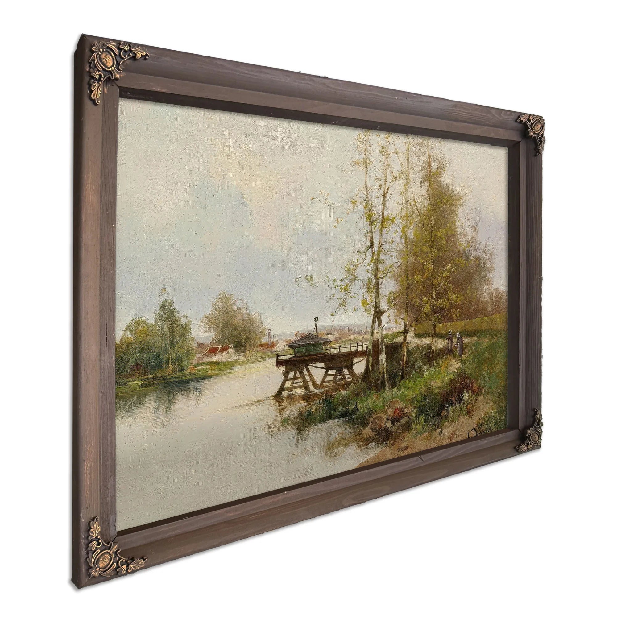 The Pond At The Edge Of The Village By Eugene Galien Laloue Fine Art Print