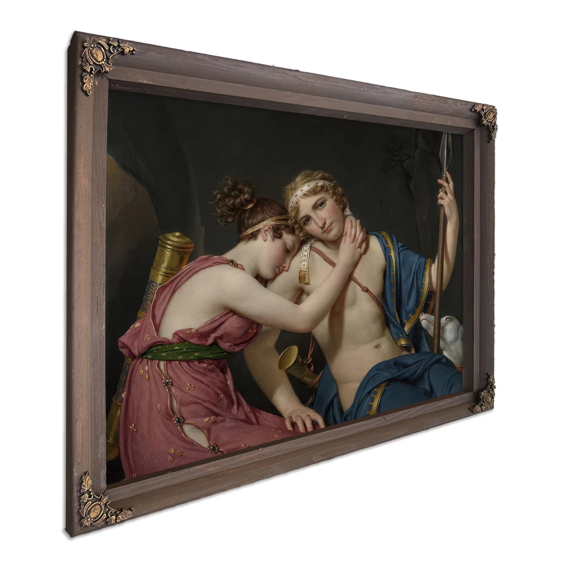 The Farewell Of Telemachus And Eucharis By Jacques Louis David Fine Art Print