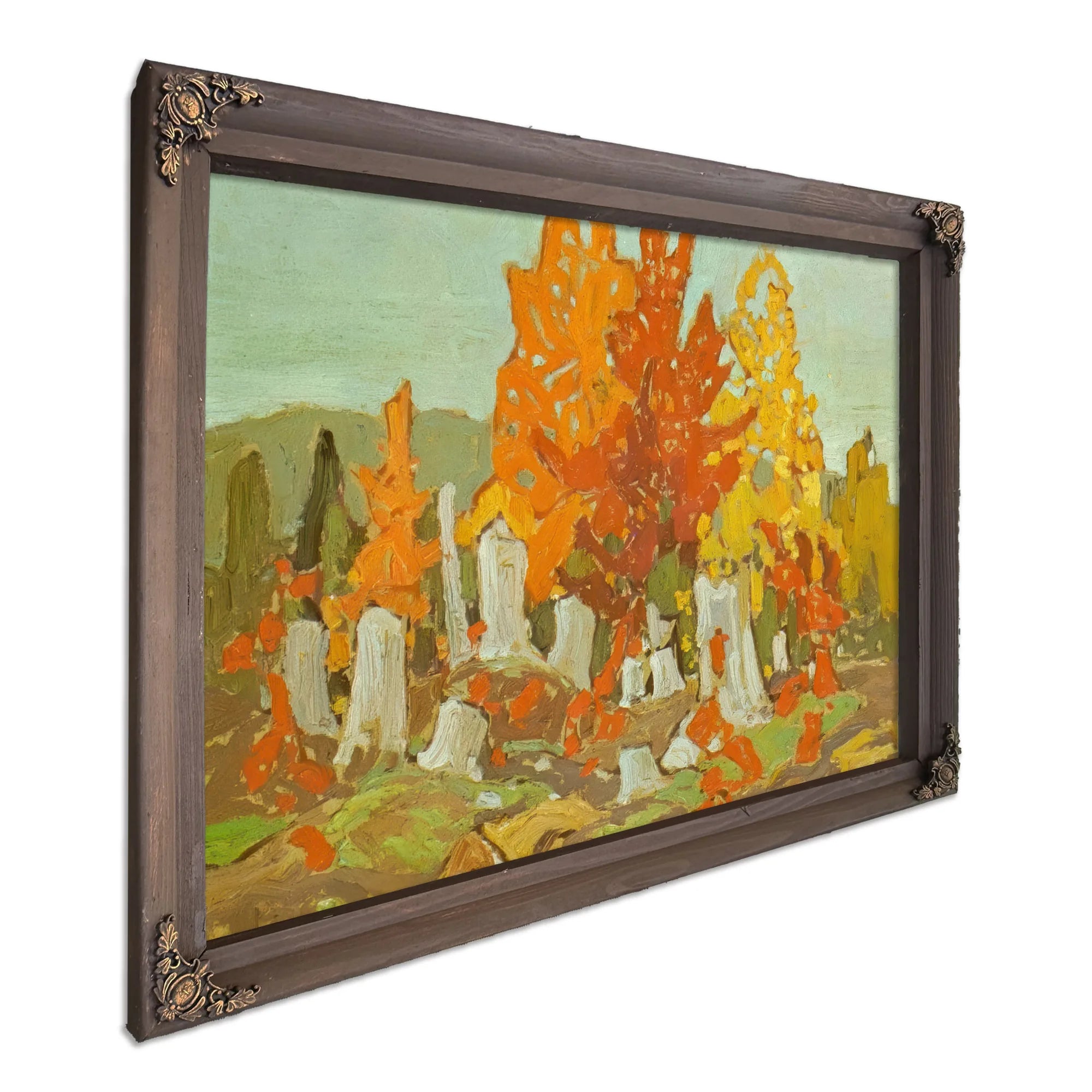 Scarlet Hilltop By Frank Carmichael Fine Art Print