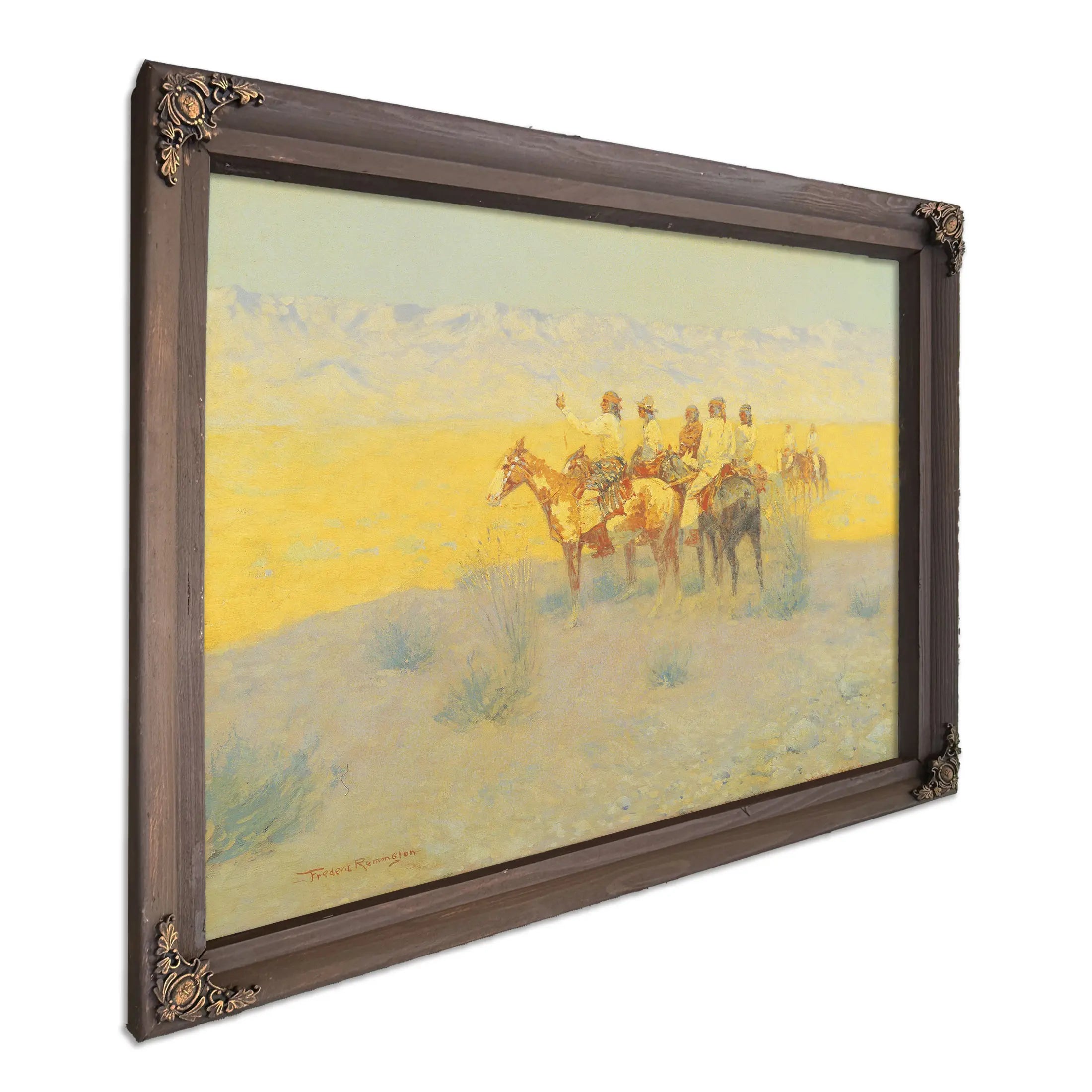 Evening In The Desert Navajoes by Frederic Remington