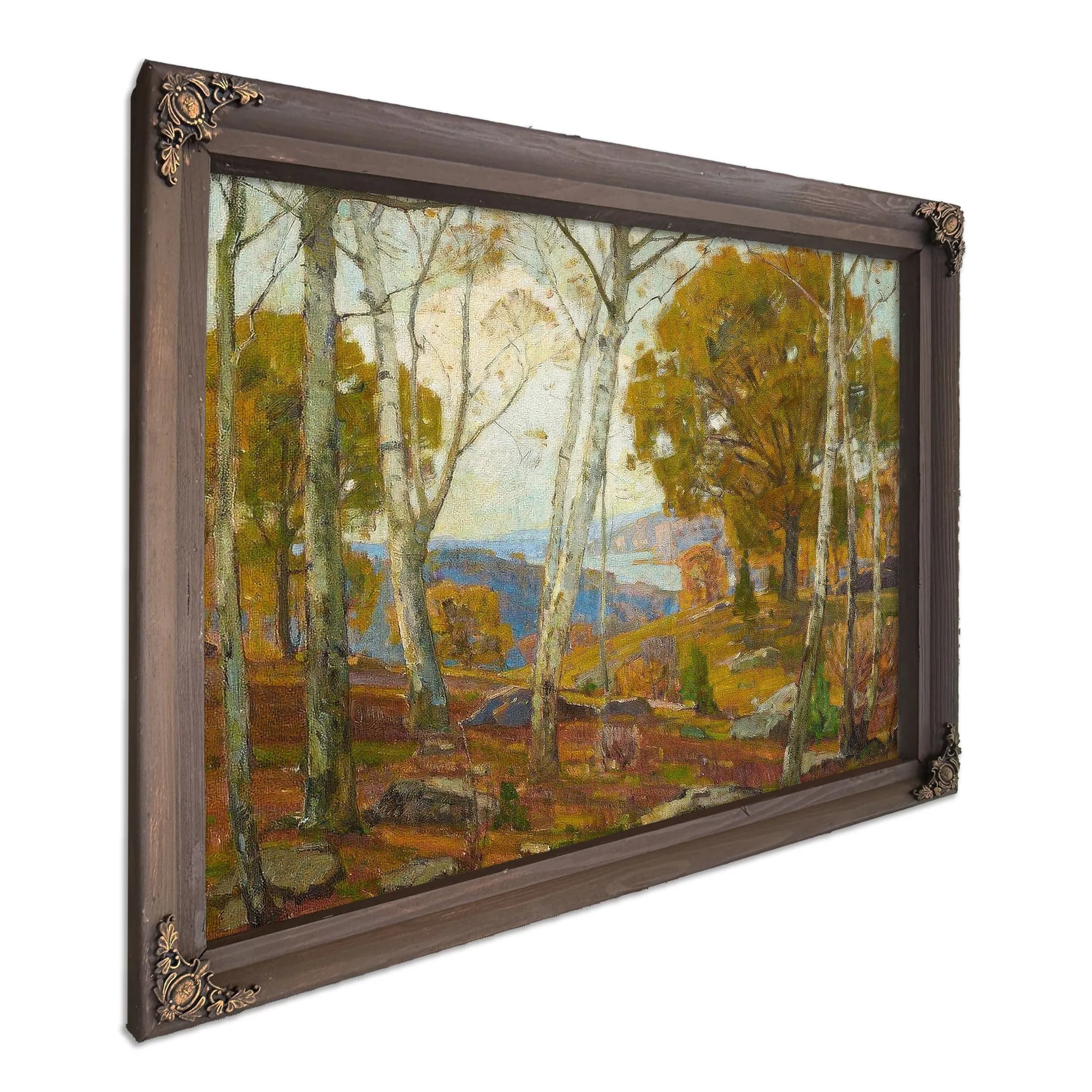 View To The Inlet Through The Trees By William Wendt Fine Art Print