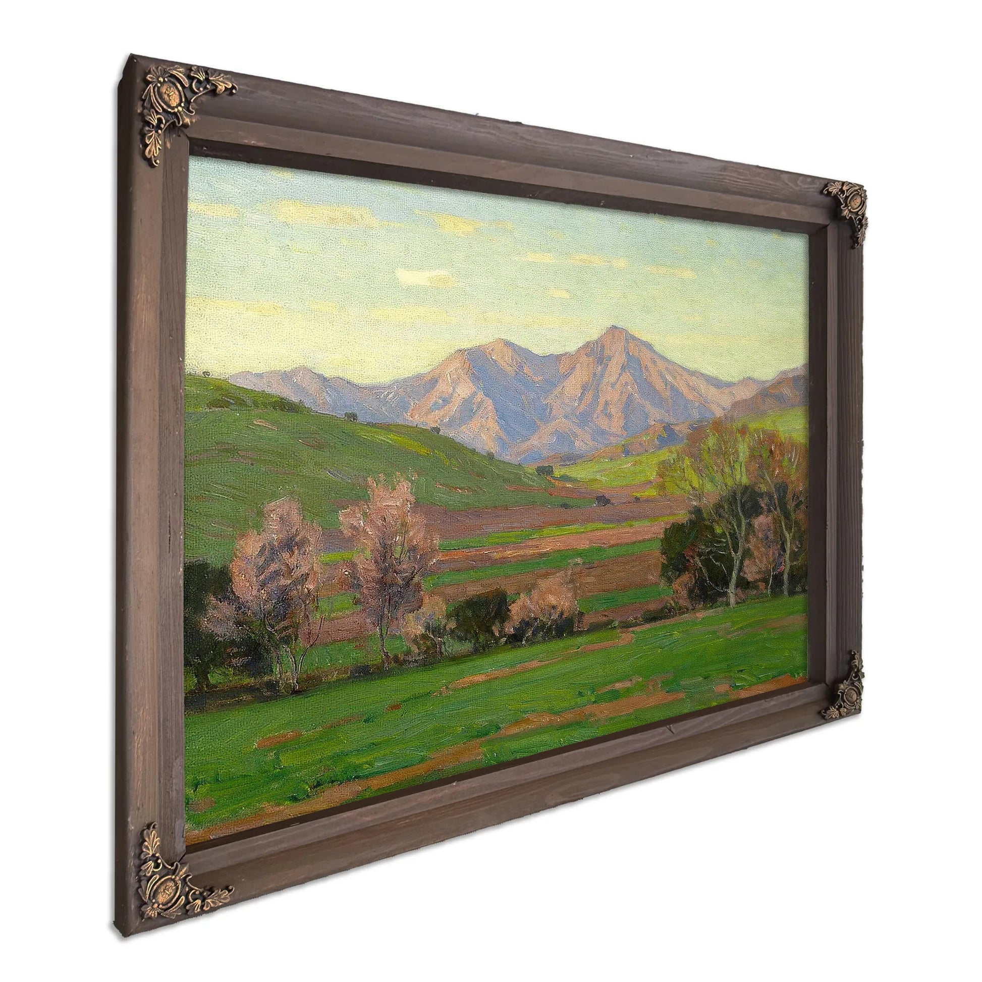 Verdant Landscape With Mountains Beyond By William Wendt Fine Art Print