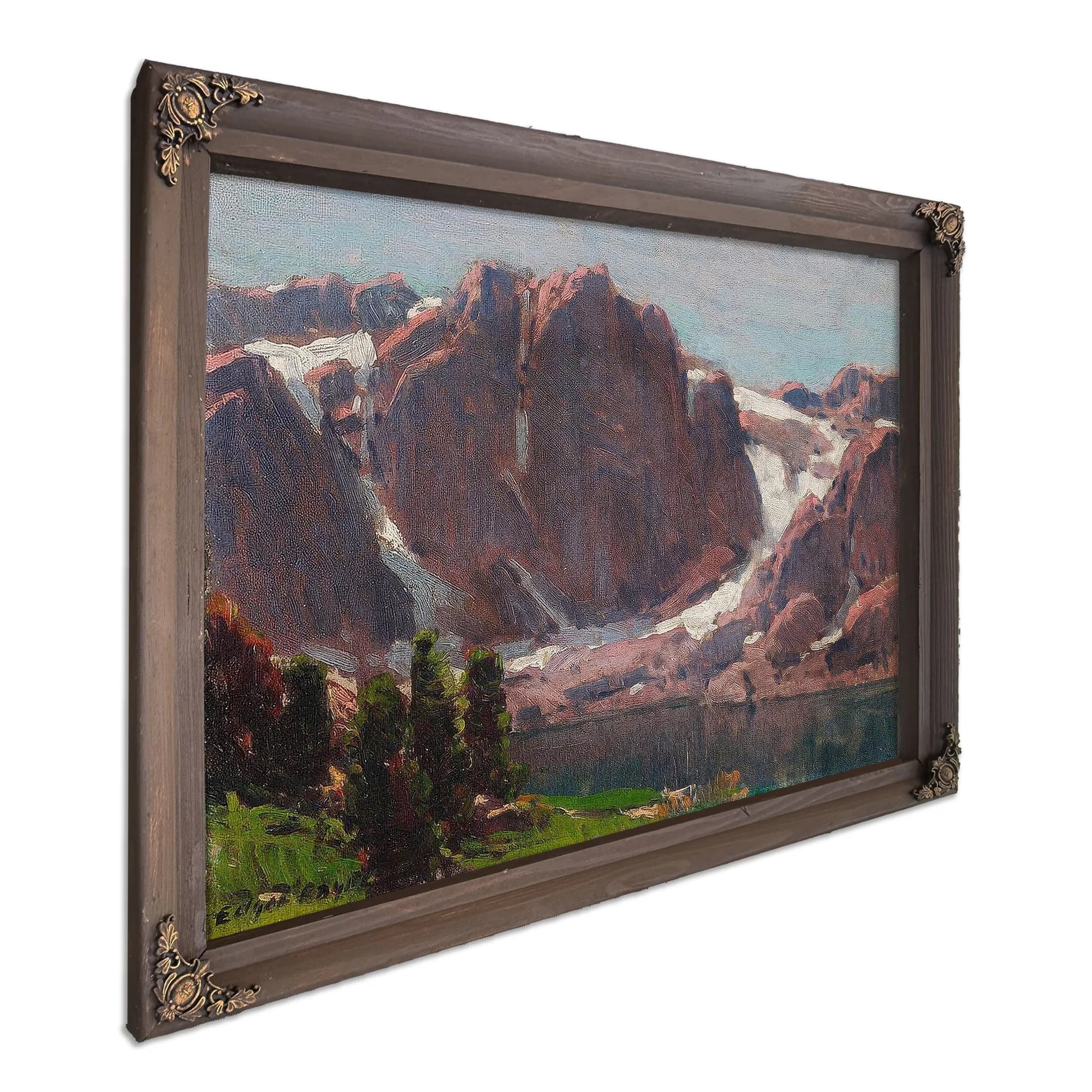 Sierra Lake (Believed To Be Temple Crag) By Edgar Payne Fine Art Print