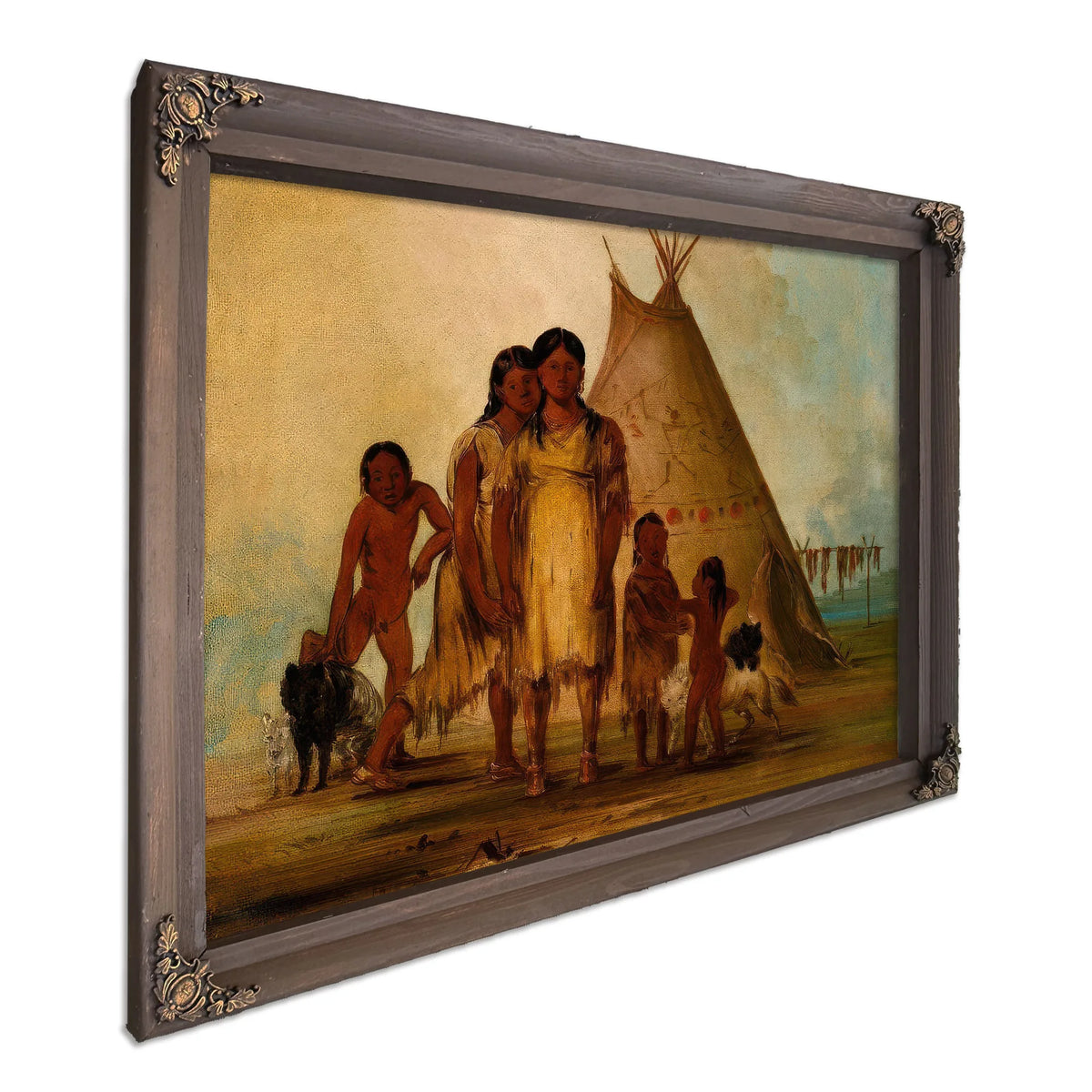 Two Comanche Girls By George Catlin Fine Art Print
