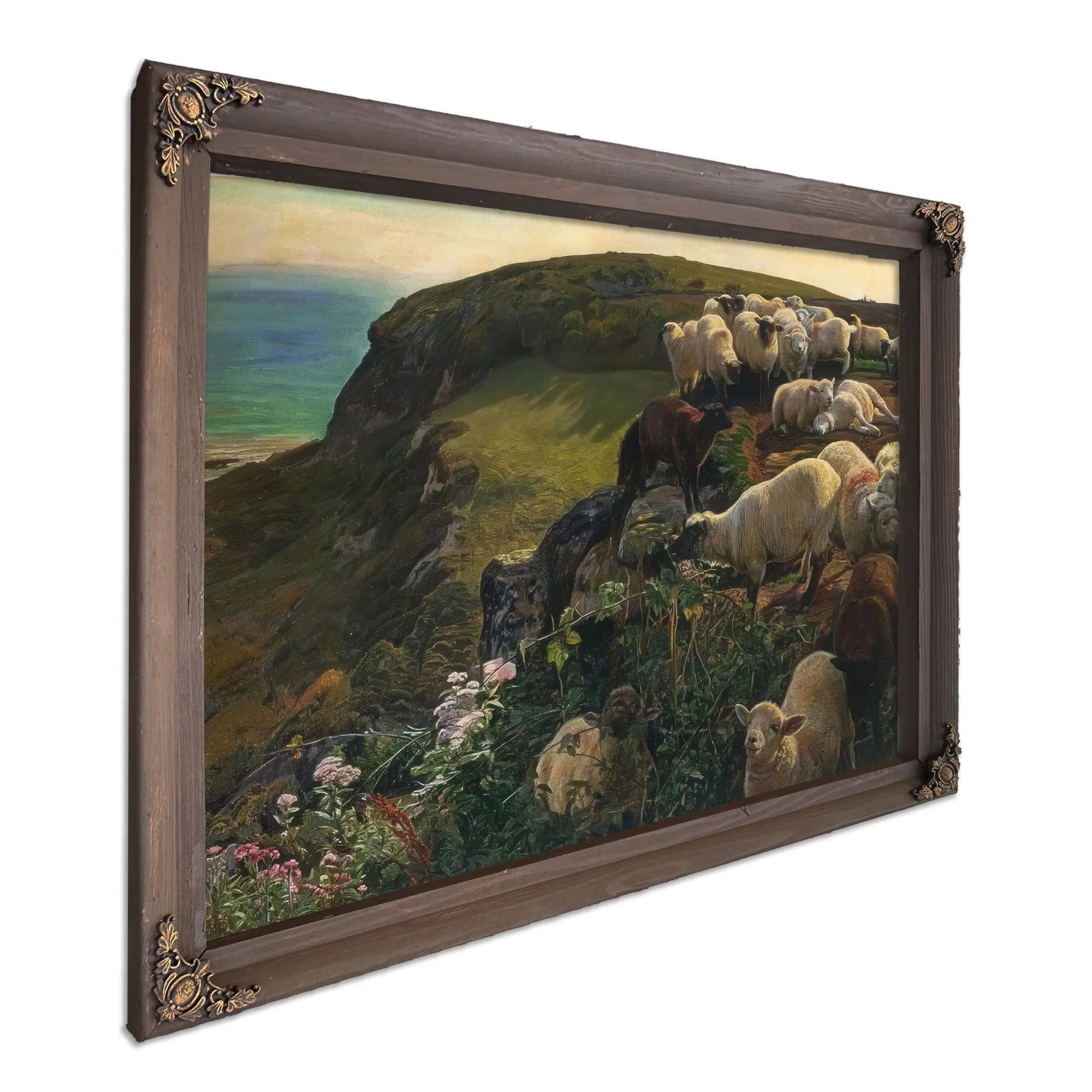 Our English Coasts Strayed Sheep By William Holman Hunt Fine Art Print