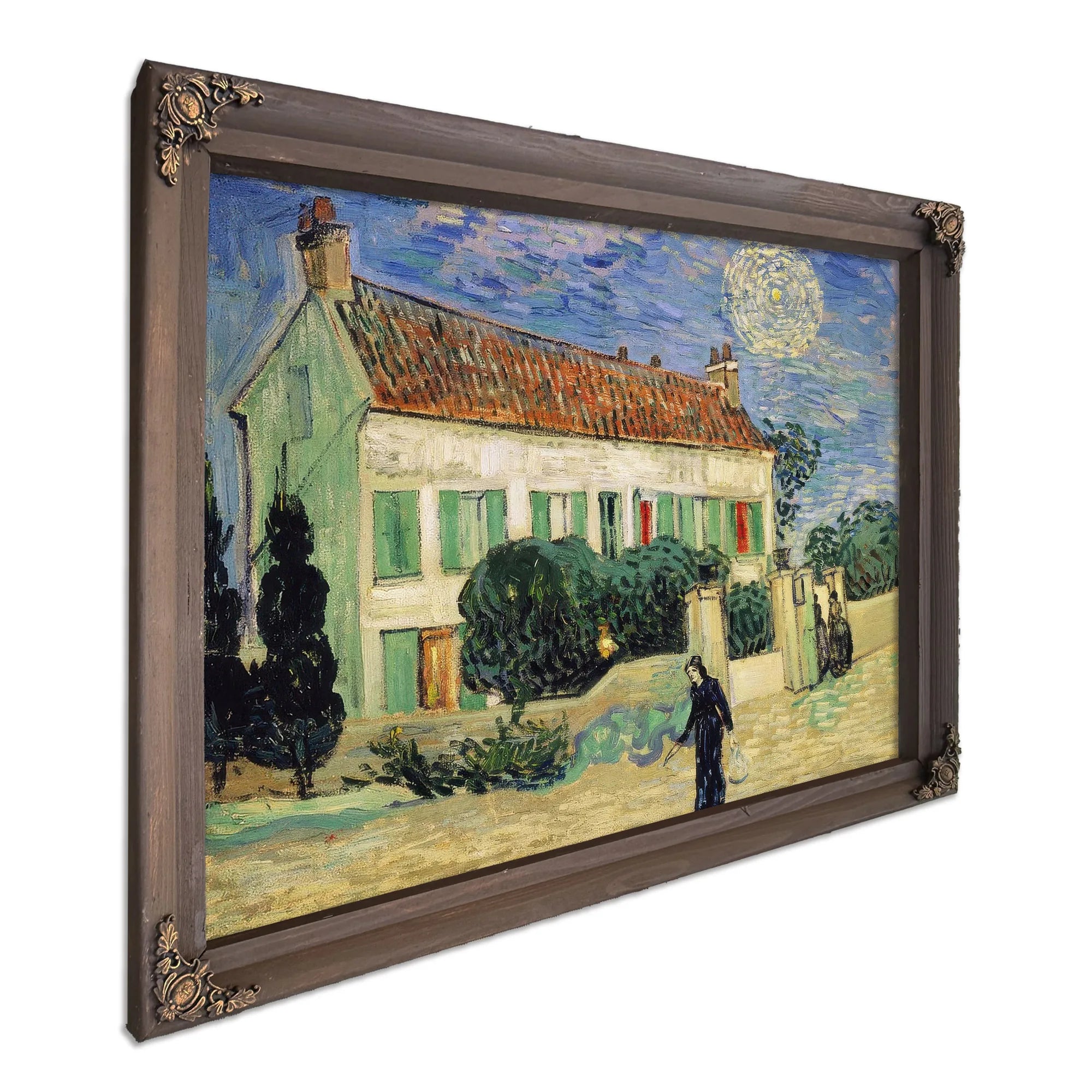 White House At Night By Vincent Van Gogh Fine Art Print