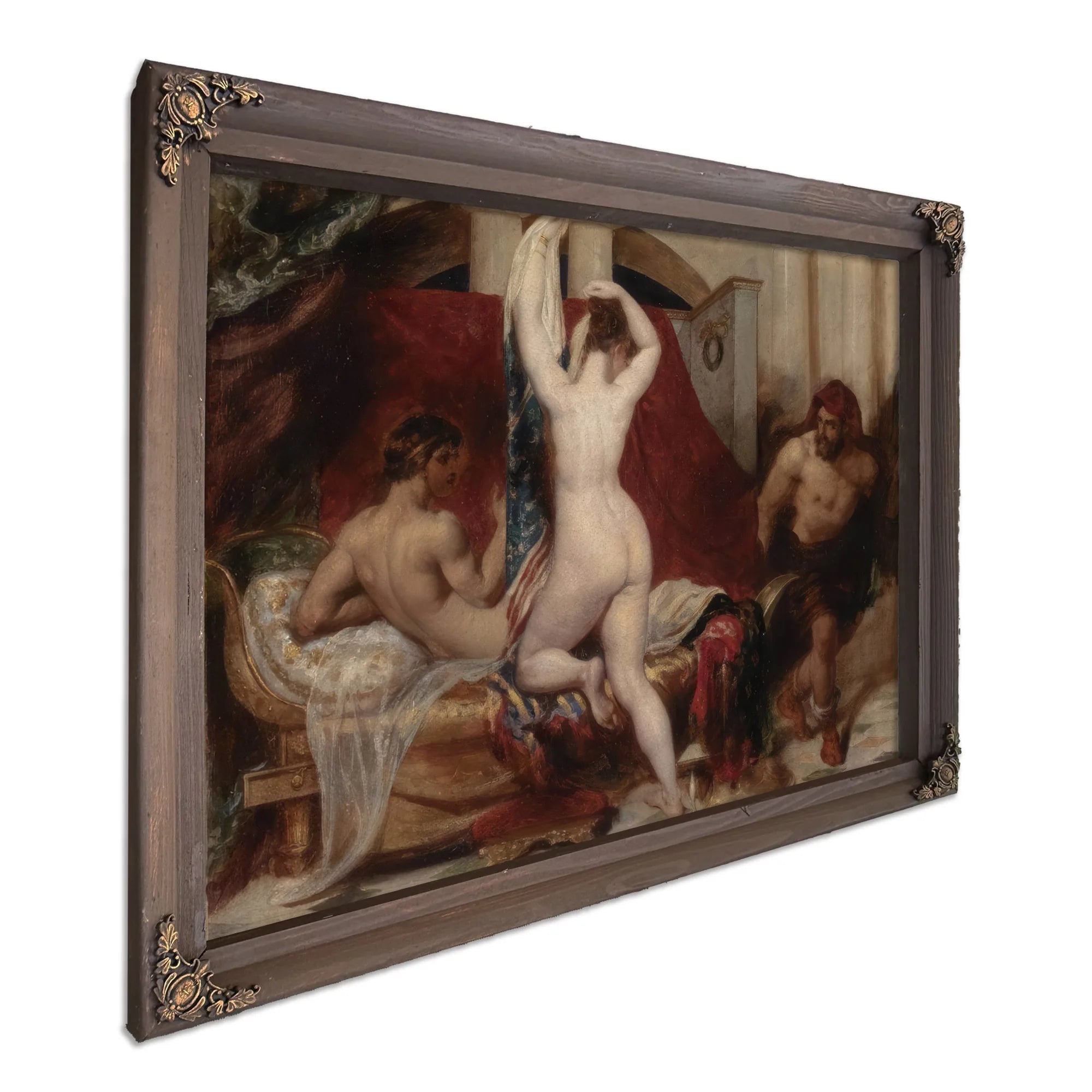 Candaules, King Of Lydia, Shews His Wife By Stealth To Gyges, One Of His Ministers By William Etty Fine Art Print