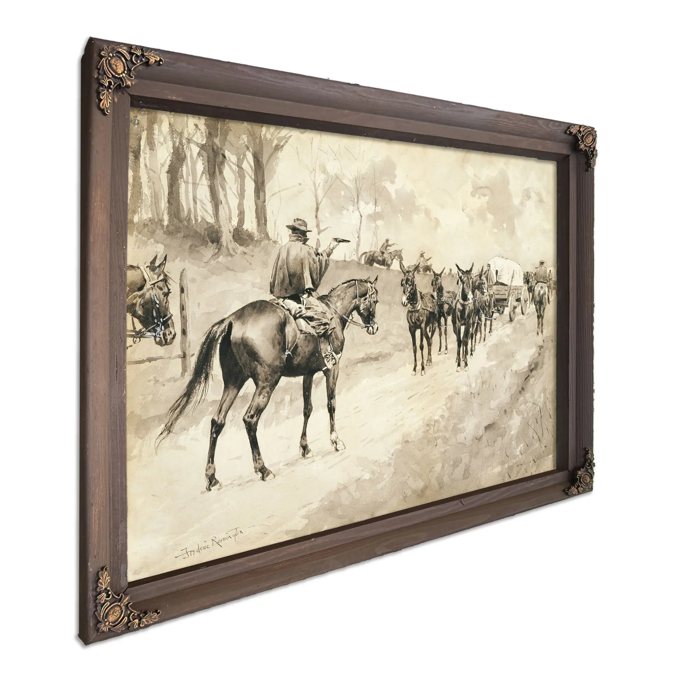 Morgan S Raiders Capturing A Train by Frederic Remington