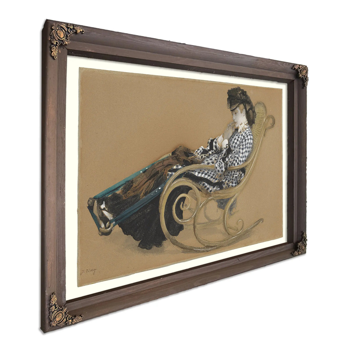Young Woman In A Rocking Chair Study For The Painting The Last Evening by James Tissot