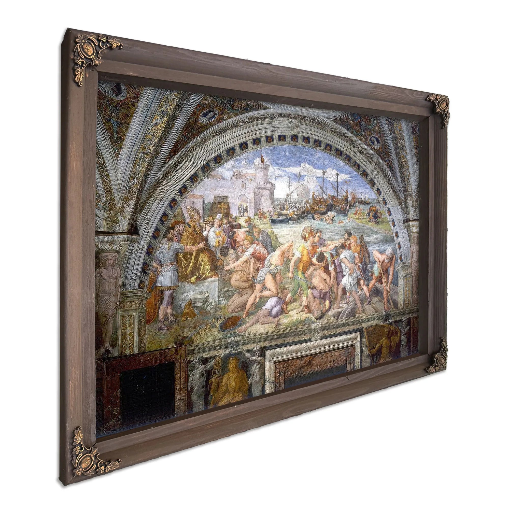 The Battle Of Ostia By Raphael Fine Art Print