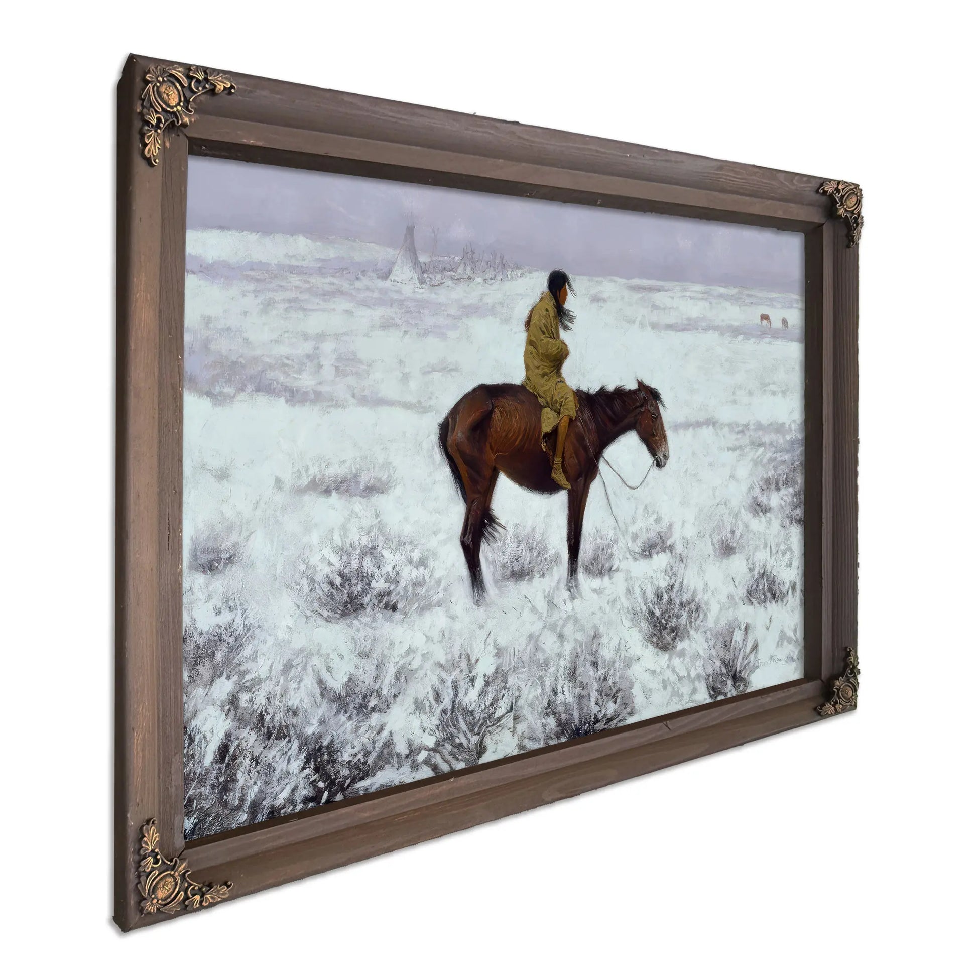 The Herd Boy C Oil On Canvas by Frederic Remington