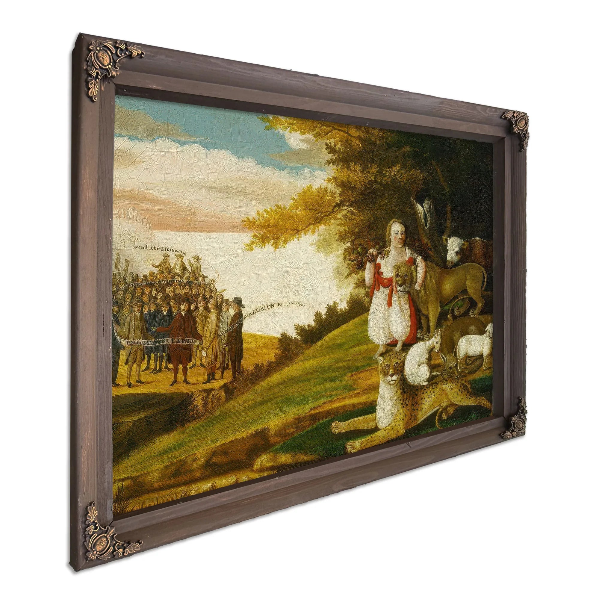 Peaceable Kingdom With Quakers Bearing Banners 1830 By Edward Hicks Fine Art Print