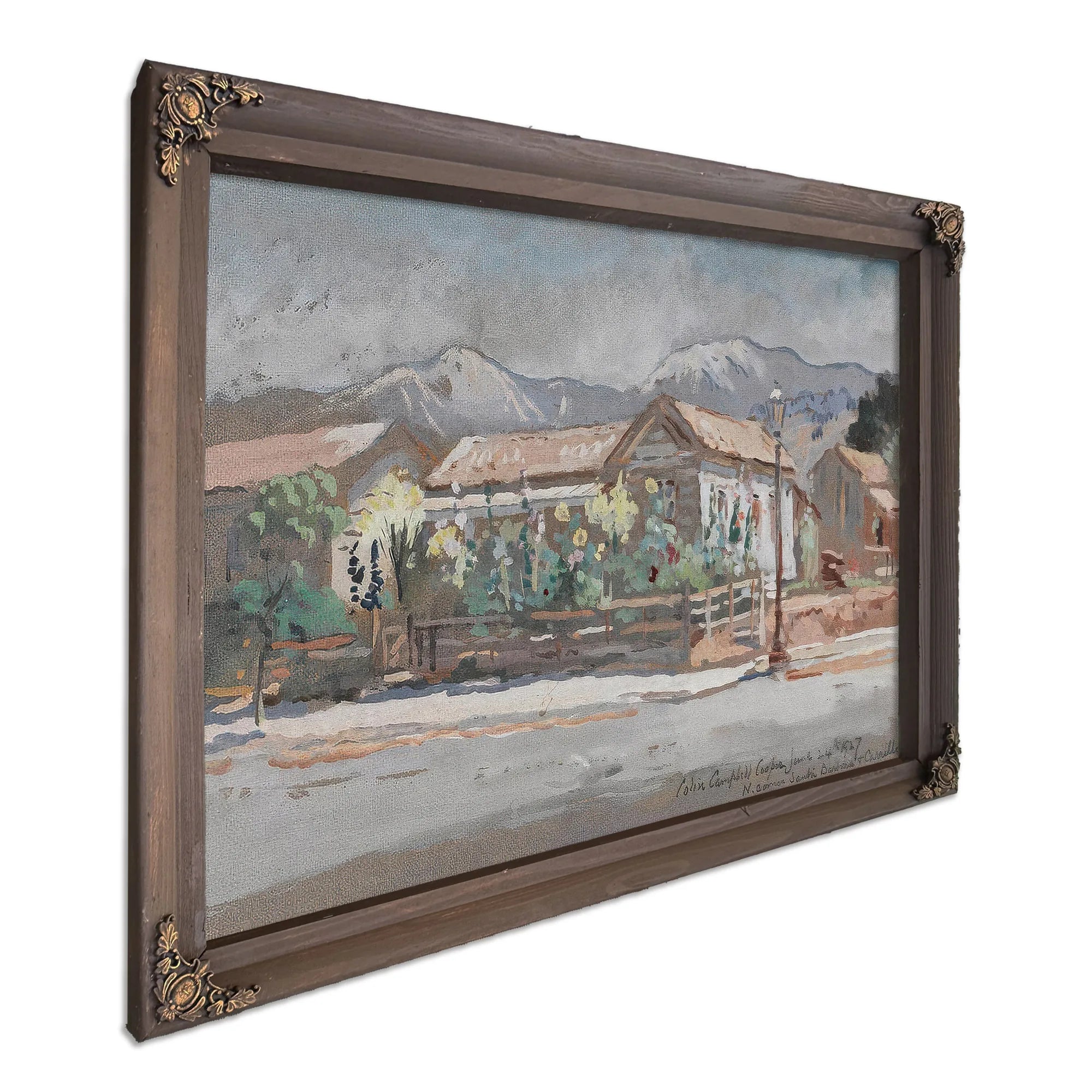 North Corner Of Santa Barbara And Carillo Streets By Colin Campbell Cooper Fine Art Print
