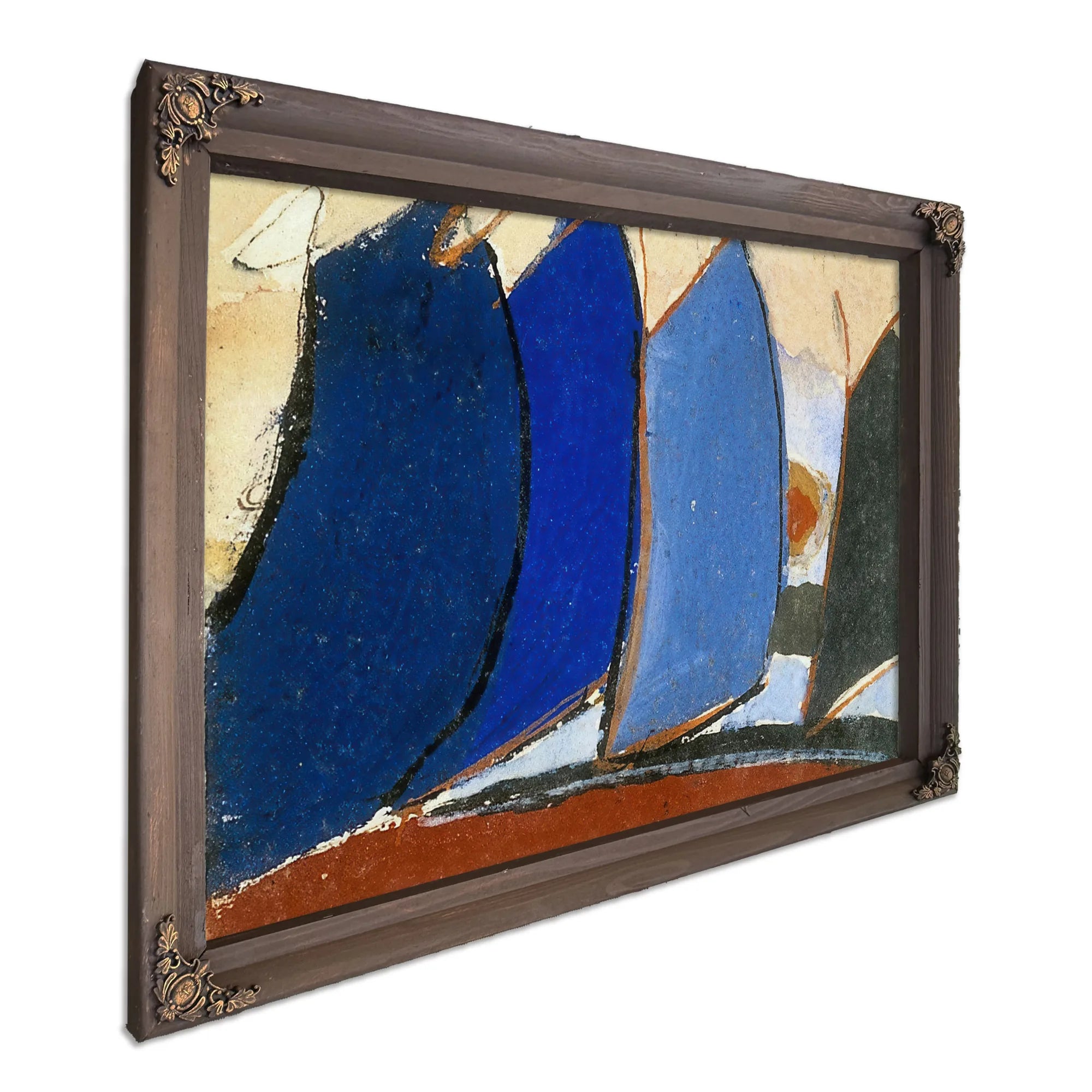 Untitled (Four Blue Gray Sail Like Forms) By Arthur Dove Fine Art Print