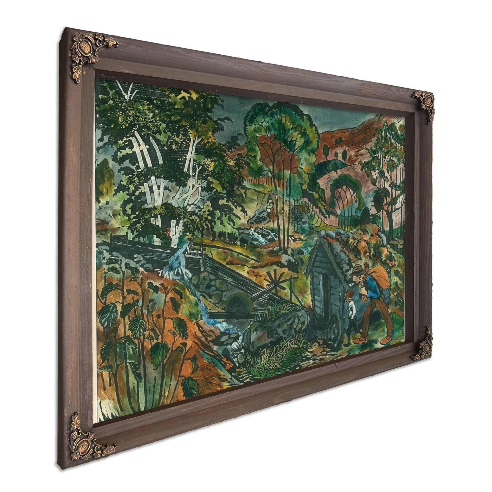Milling Weather (Woodcut) 1 By Nicolai Astrup Fine Art Print