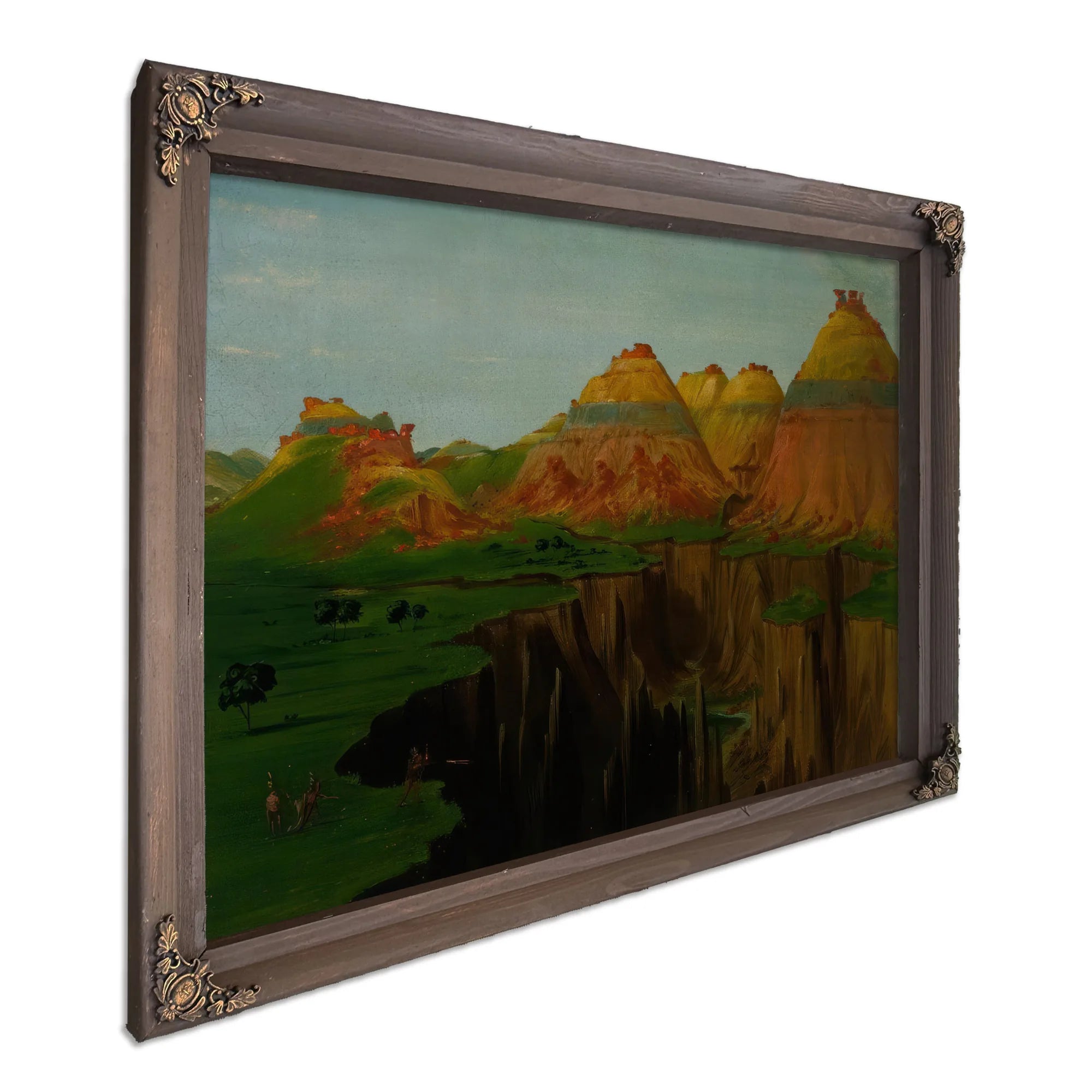 Brick Kilns, Clay Bluffs 1900 Miles Above St. Louis By George Catlin Fine Art Print