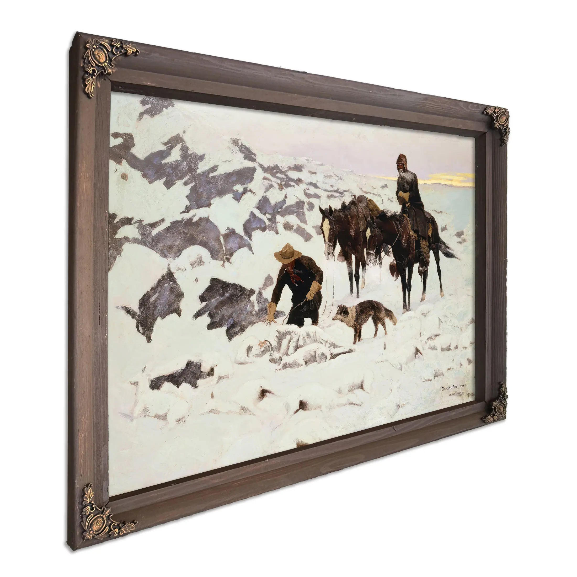 The Frozen Sheepherder  by Frederic Remington