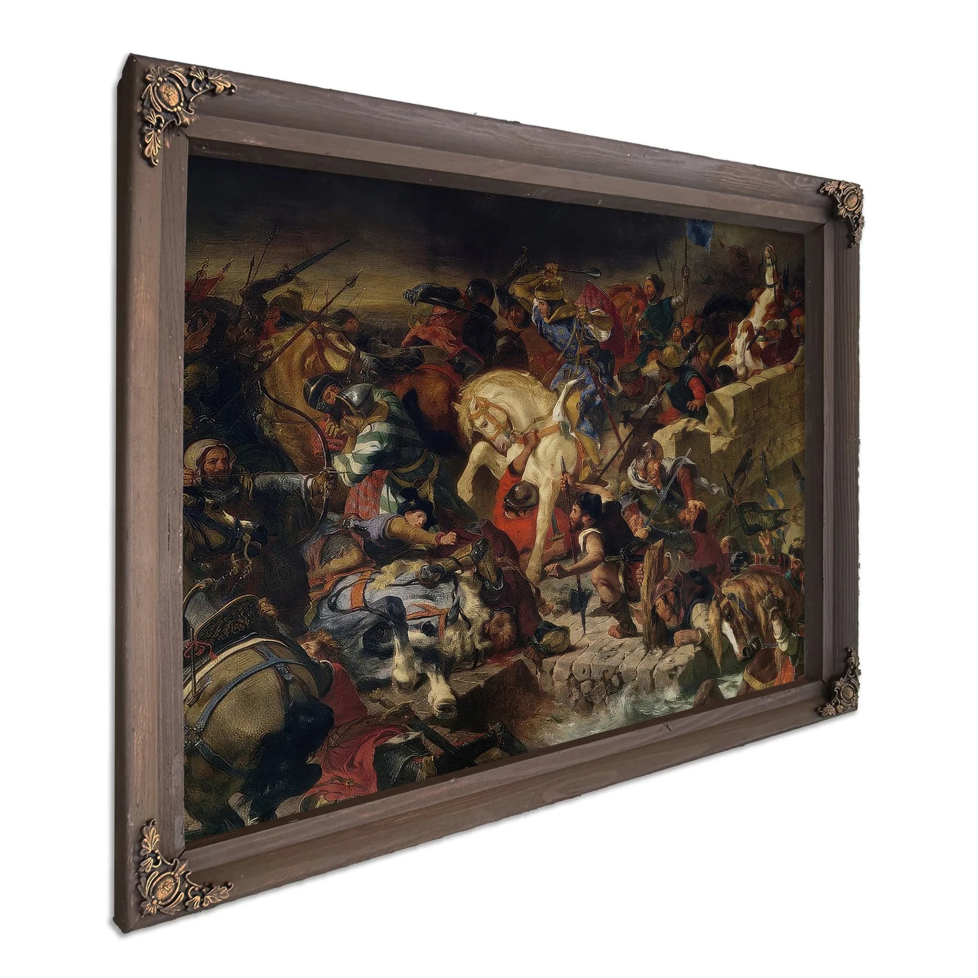 The Battle Of Taillebourg, 21St July 1242 By Ferdinand Victor Eugene Delacroix Fine Art Print